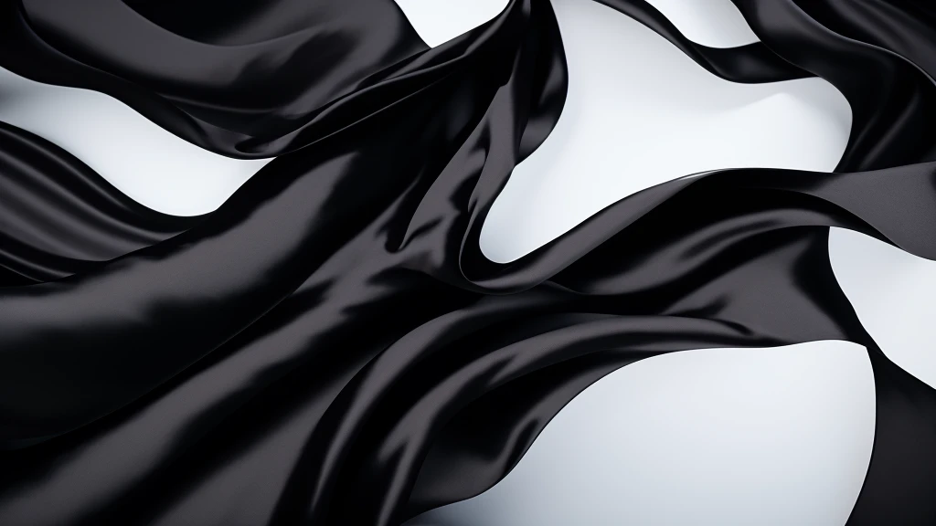 a close up of a black flowing fabric, (((beautiful black silk fabric simulation flowing in the wind with beautiful lighting in a black background))), highly detail. octane render, octane render sharp focus, smooth render, rendered in houdini, smooth surface render, sharp edges. octane render, silk flowing in wind, houdini fluid simulation, flowing realistic fabric, exquisite and smooth detail, (((black background)))