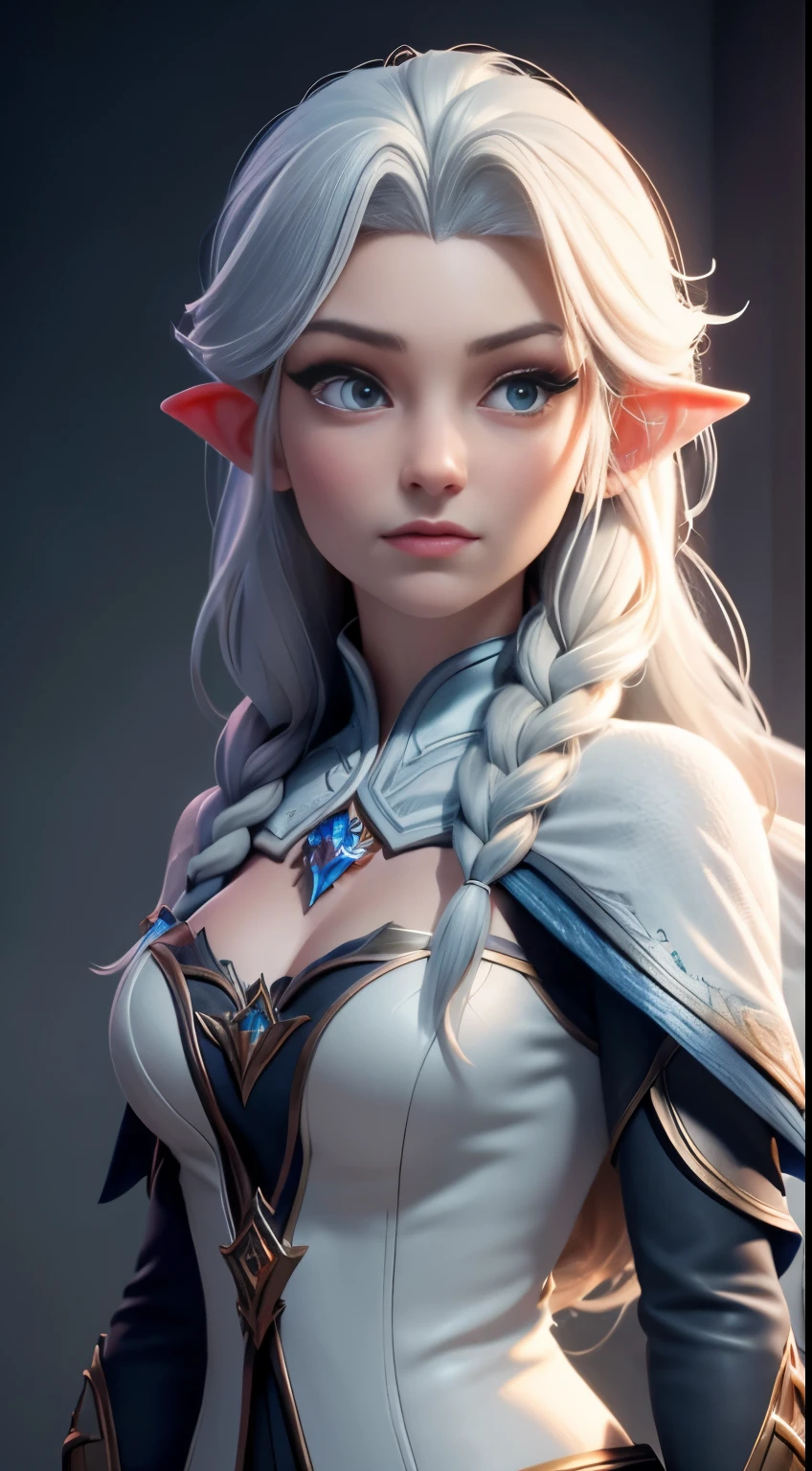 Elfgirl Highly detailed CG unity 8k wallpaper, style shot, complex, high detail, dramatic, highest quality movie still image, very detailed, masterpiece, best quality, character design, Elsa, Elsa from Frozen, (( Dark style)), realistic ultra-detailed rendering style, natural light, sharp character design, (hard focus, 8k), (((natural skin texture))), 8k textures, soft cinematic lighting, adobe lightroom, dark room, hdr, Sophisticated, Elegant, Rich Detail, Sharp Focuilm Look) )), Soothing Tones, Detail Frenzy, Intricate Detail, Super Detail, Low Contrast, Soft Film Lighting, Dull Colors, Exposure Blending, HDR, Fade, 35mm, f/1.4, ISO64, f16, 25 sec.