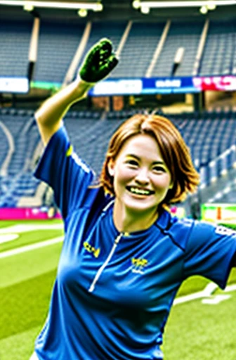 mature woman、field day、stadium