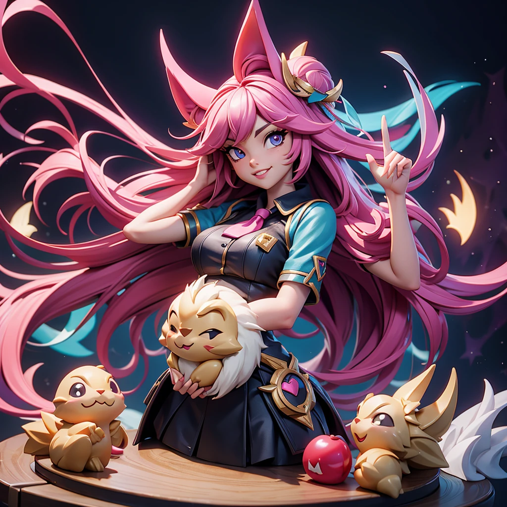 Q version of League of Legends Ahri figure on the table