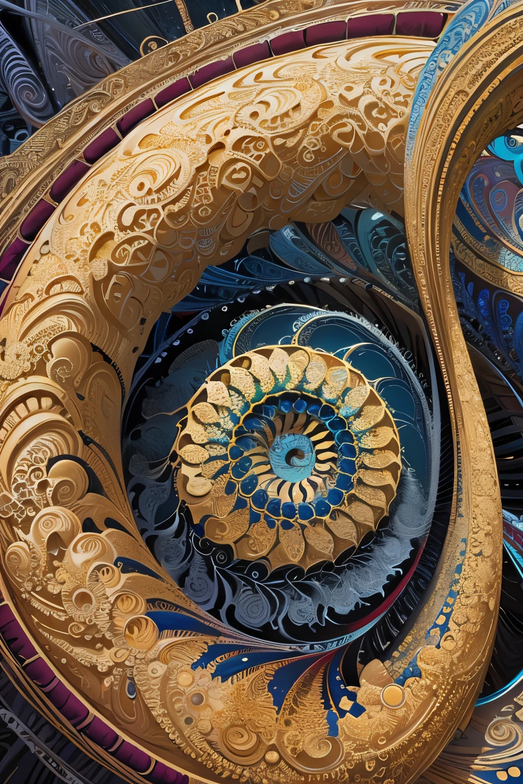 masterpiece, no people top quality, best quality, official art, beautiful and aesthetic:1.2), extreme detailed,(fractal art:1.3),colorful,highest detailed, (spiral:1.4), DNA