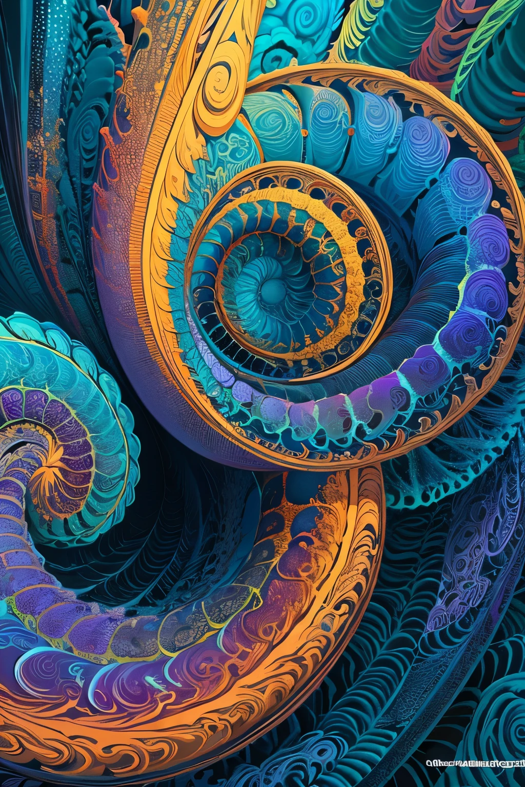 masterpiece, no people top quality, best quality, official art, beautiful and aesthetic:1.2), extreme detailed,(fractal art:1.3),colorful,highest detailed, (spiral:1.4), DNA