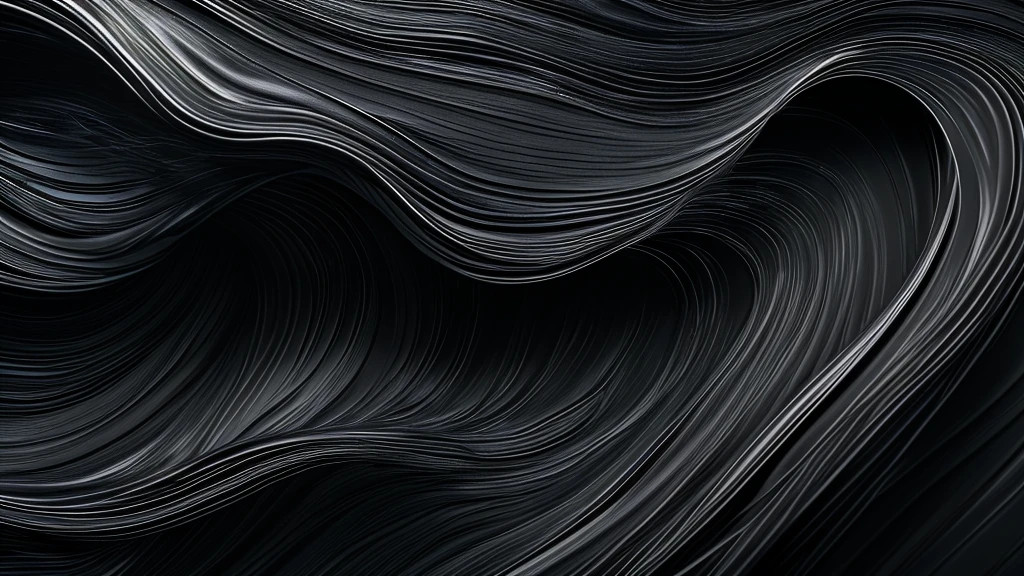 a close up of a black flowing wave, (((beautiful black flowing silk wave simulation flowing in the wind with beautiful lighting in a black background))), highly detail. octane render, octane render sharp focus, smooth render, rendered in houdini, smooth surface render, sharp edges. octane render, silk flowing in wind, houdini fluid simulation, flowing realistic fabric, exquisite and smooth detail, (((black background)))