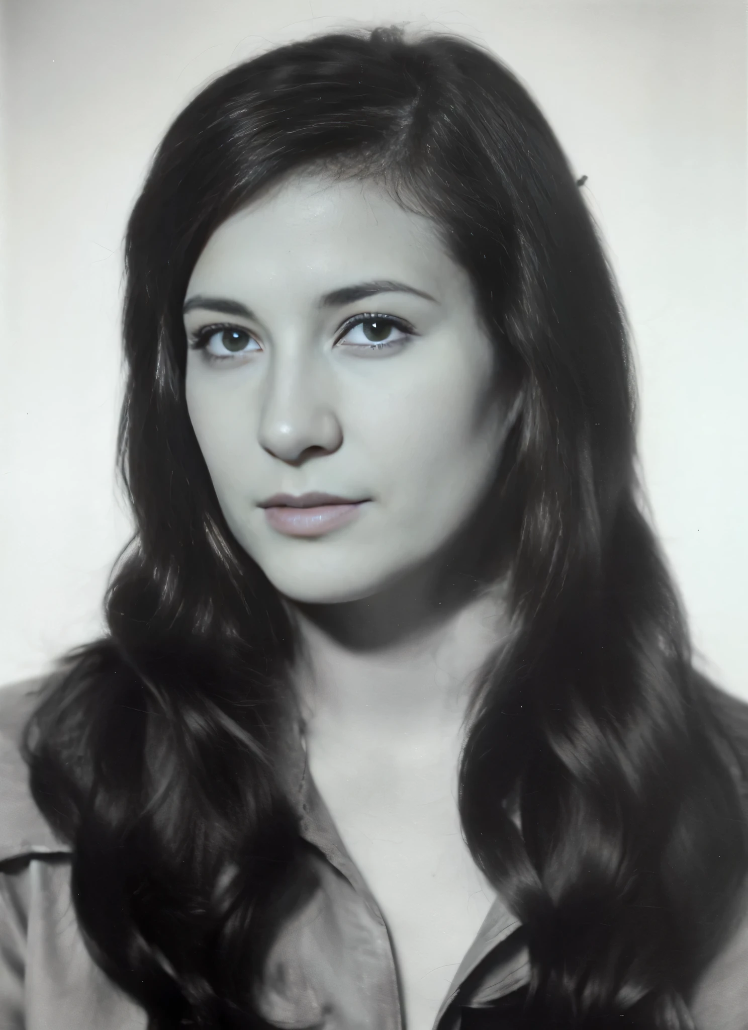 a black and white Foto de una mujer with long hair, in his early 20s, taken in the 1970s, taken in the late 1970s, Marianne Collins, en su temprano 3 0, Taken in the early 1970s, cupcake more often, blanca alvarez, mina petrovic, Foto de una mujer