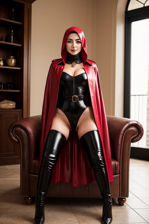 The best picture,The most realistic,4K clarity,zendaya,red lips, glasses, leather nun outfit,bedroom