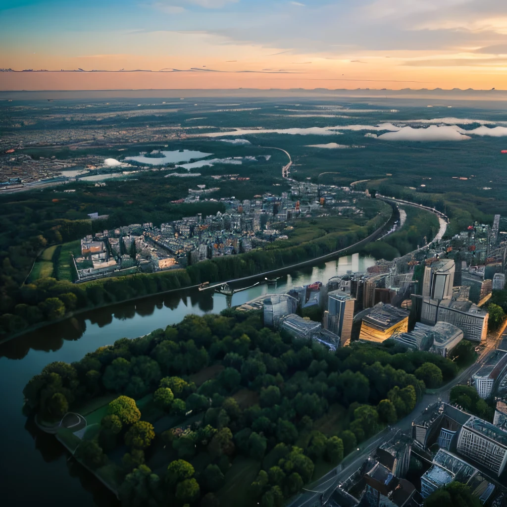meke a city next to a big forest