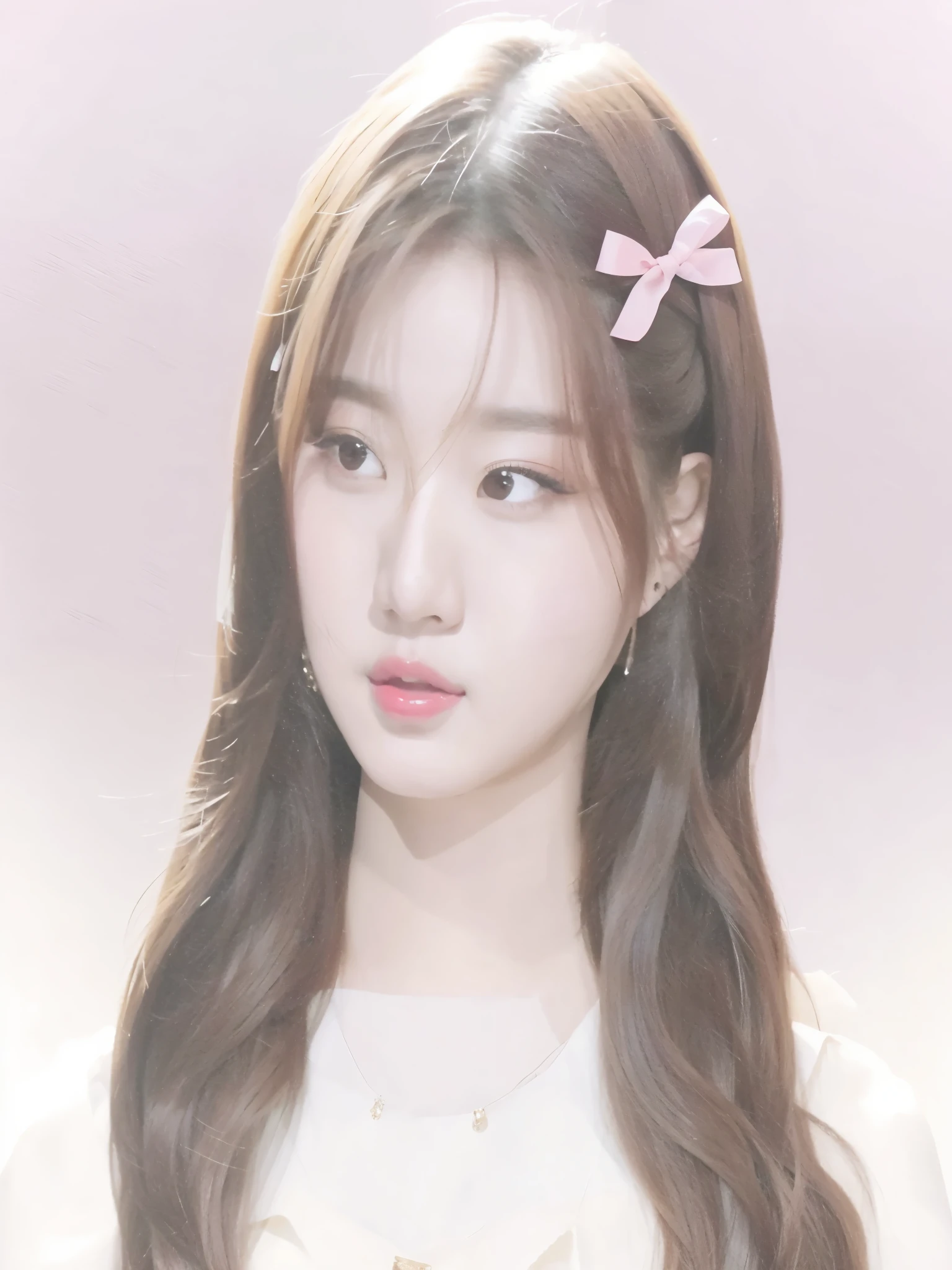 Foto arafed de una mujer con cabello largo y un lazo en el cabello., wonyoung, mirada inocente, Jang wonyoung, wonyoung ive, dos veces, retrato de jossi de blackpink, lee ji - eun, lee ji-eun, Look of joy, tzuyu from dos veces, cinta, de mi parte