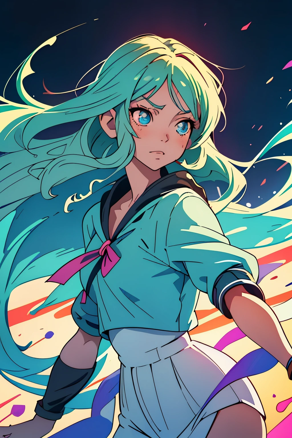 Anime girl creation by Mike O'Cullain, high definition | Source: s2
Masterpiece, best quality) Anime artwork, Mike O'Cullain, intricate details, vibrant colors, anime girl, heartwarming expression, delicate features, long, wavy hair, captivating eyes, fluid lines, dynamic poses, source s2 showcasing artist's exceptional talent.