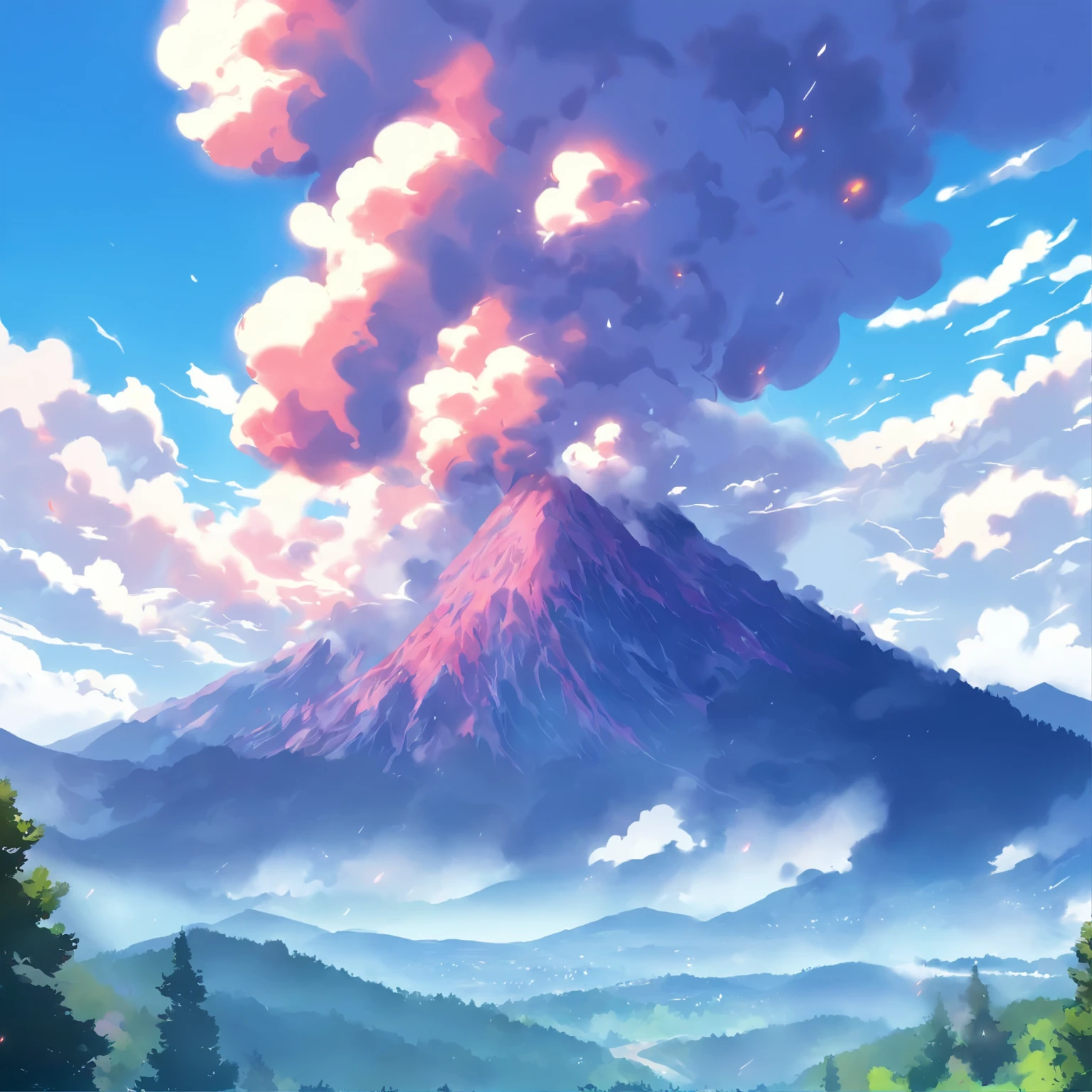  Just saw a huge cloud of smoke in the distance while hiking in the mountains. I hope everything is okay! #outdoor #nature #smoke