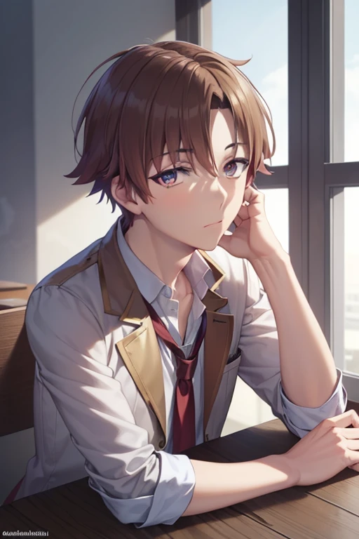 ayanokoji kiyotaka from the anime: clasroom of the elite.
BREAK (masterpiece:1.2), best quality, high resolution, unity 8k wallpaper, (illustration:0.8), (beautiful detailed eyes:1.6), extremely detailed face, perfect lighting, extremely detailed CG, (perfect hands, perfect anatomy),