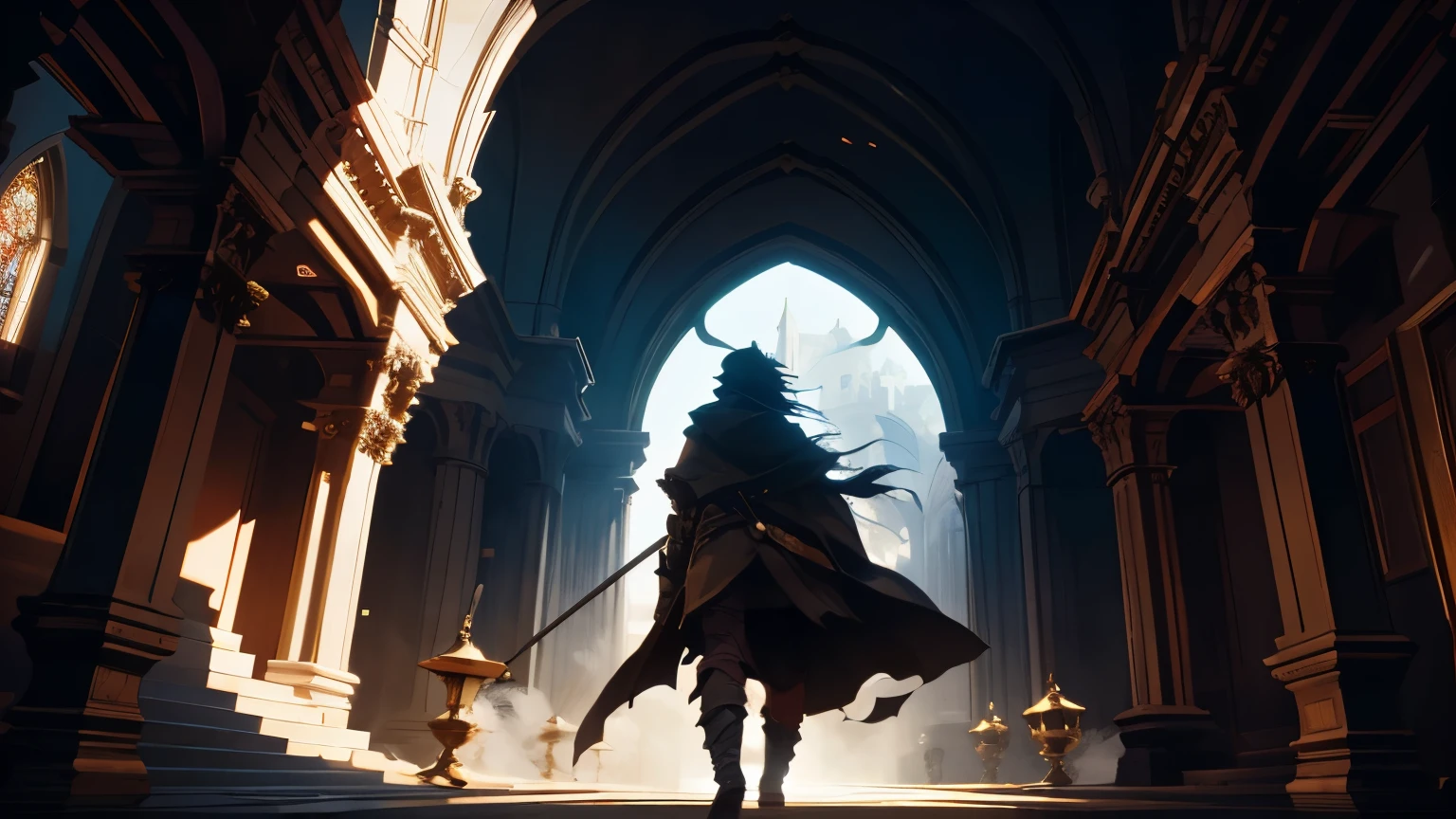 (best quality), (high detail), an epic battle between the forces of light and dark, HDR, 4K, 3D