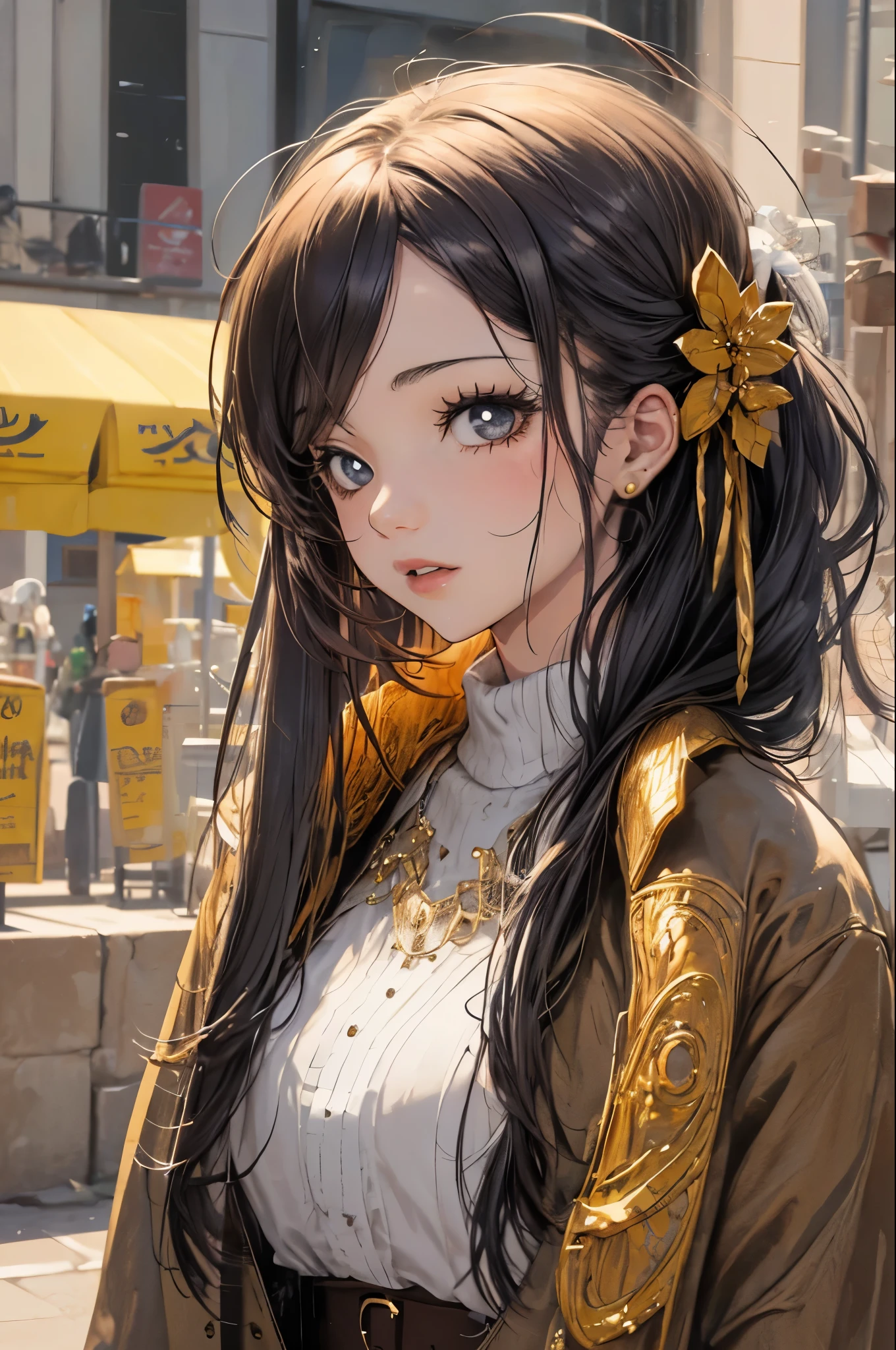 Garota de cabelos pretos, adolescente,anime