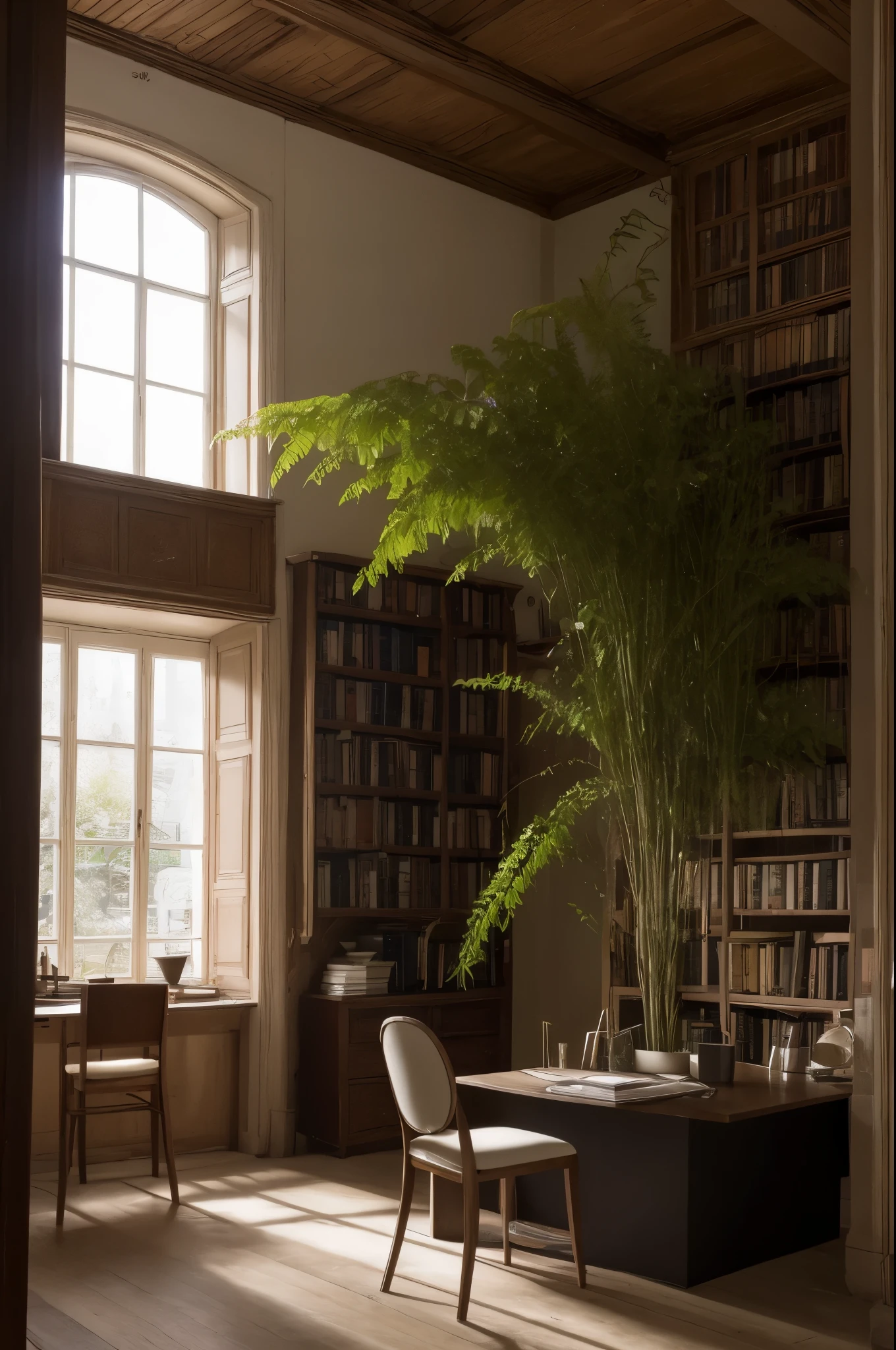 intérieur du soleil, femme bibliothécaire, femme belle parfaite, les mamelons, style corporatif de société, brillant, Futuriste, Haut du corps, tissu bleu-vert-noir, white intérieur du soleil library with plants beautiful Futuriste, face detailed sweet cute perfect super détaillé, affiche soviétique style épique positif, super détaillé, chef-d'œuvre, QG, 4k, haute détalisation, plaisir sexuel positif, les yeux heureux brillent, recherche livre livres lecture