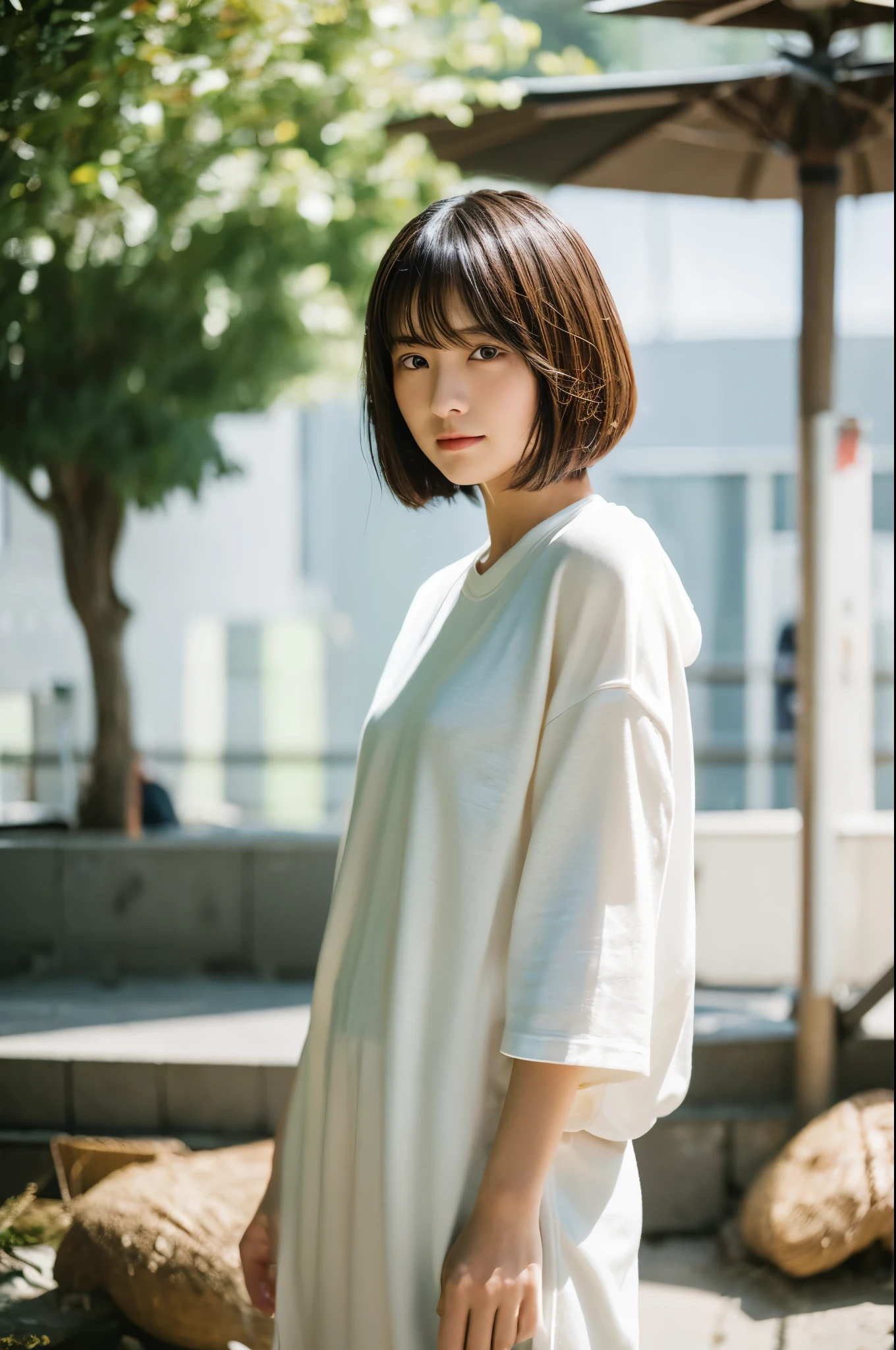 64K CG image of a Japanese woman with a boyish atmosphere(super hyper real:1.5)Please generate it with。
she is a woman in her 20s。
BREAK,
her characteristics are(short hair:1.5)It is,顔立ちはクールIt isながらも女性らしい魅力を感じさせるものとします。
BREAK,
Generate high-definition fashion with simple and sporty style for clothing。
The background is bright and has a refreshing atmosphere.、Imagine posing in natural light。
BREAK,
Crisp and razor-sharp details(super clear details:1.5)and amazing color depth(color depth:1.25)is required。 Must imitate the unparalleled sharpness and color vibrancy of photos taken with ultra-high-end cameras such as MS and Fujifilm XT3,
生成された画像は自然It is,We hope that it will bring out the charm of boyish beauty.。