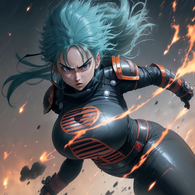 Picture Prompt: Bulma, Ronin Samurai, Big Tits
(Anime-inspired, energy ball, sci-fi vehicle, dragon balls, Bulma, Ronin Samurai, curvaceous figure, big tits, battle-ready, Japanese culture, sword in hand, armored, traditional samurai attire, dynamic lighting, high contrast, full-body shot, gleaming armor, determined expression, eye-catching, battle scene, intense focus, sharp edges, detailed fabric, expressive eyes, realistic pupils, long black hair, wild, flowing, windswept, adventurous spirit)
Bulma, the curvaceous anime heroine,
