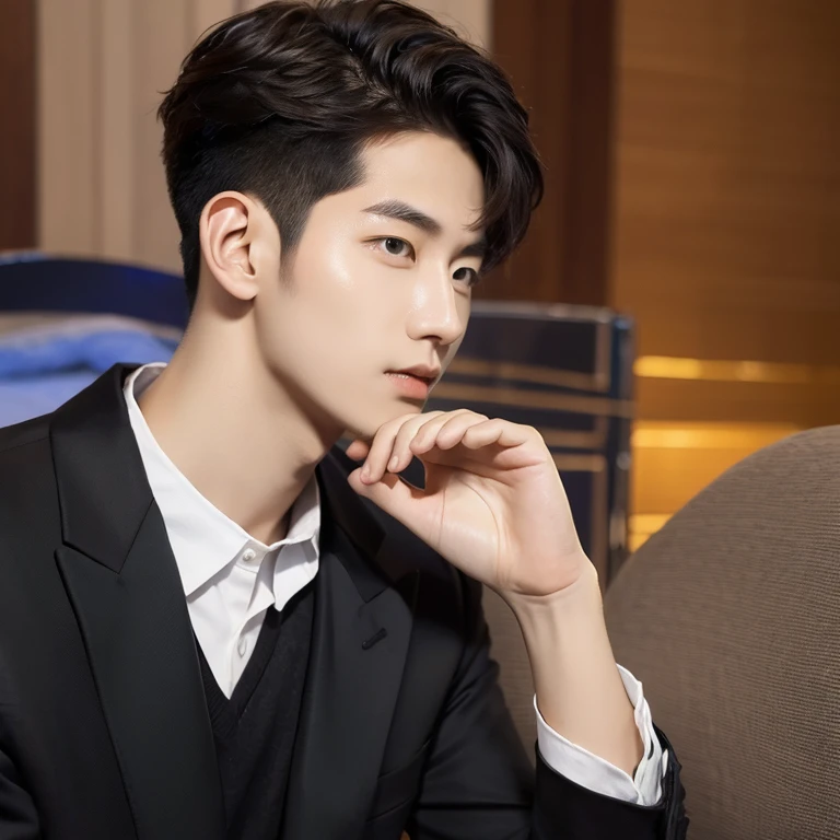 A handsome korean young guy. Masculine