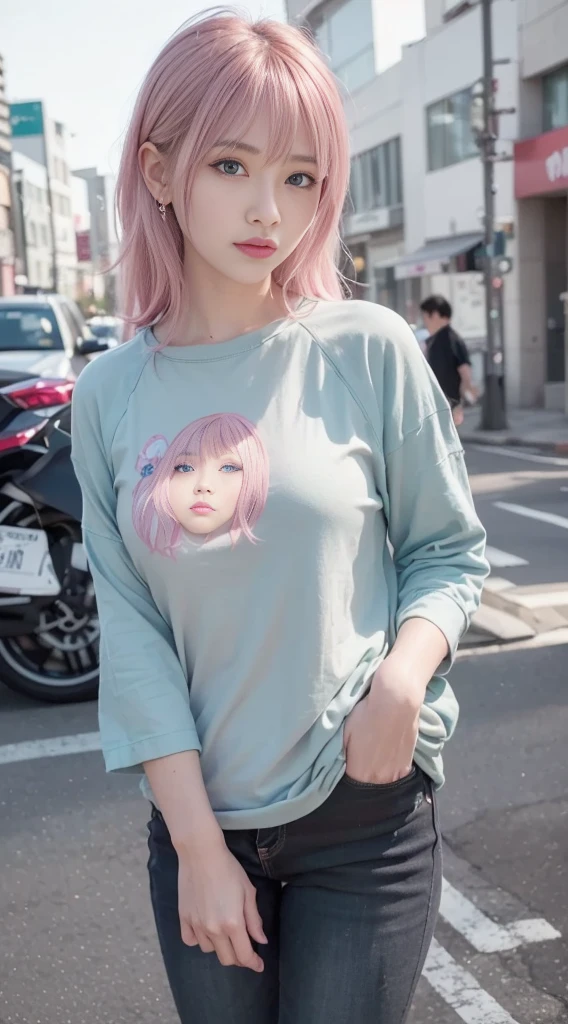 masterpiece, best quality, 8k, super detailed skin, perfect anatomy, Looking off to the side, pained, cute, 1girl, colorful short hair, wearing sweatshirt, a haunted house with a tragic past, <lora:cuteGirlMix4_v10:0.2>, <lora:tokyoGirl_v10:0.2>