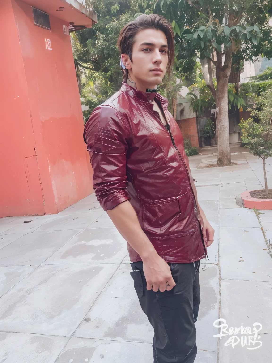Change background, Cyberpunk,handsome boy, realistic,ultra realistic