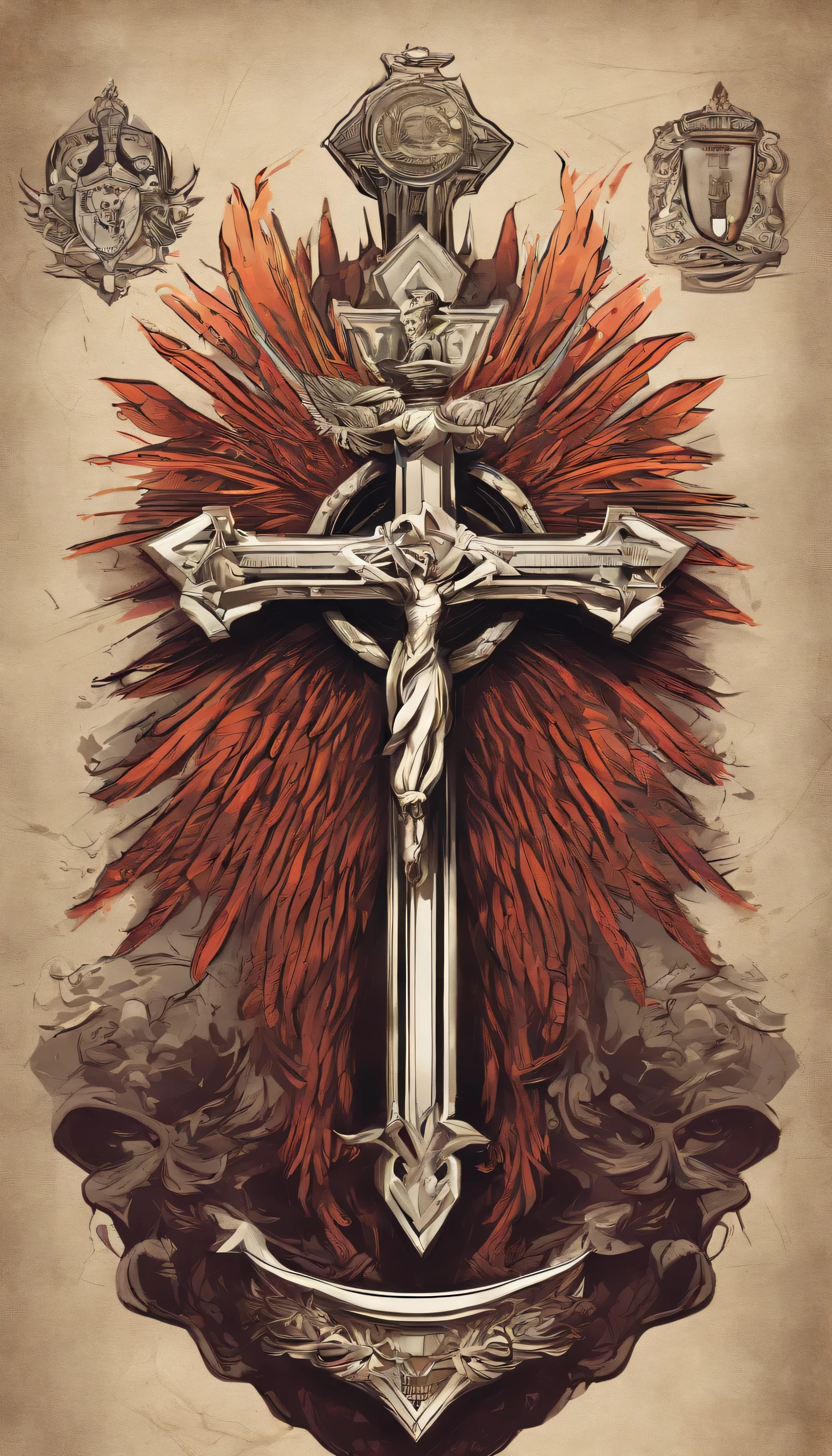United by the Strength of Christ, logo, escudo, alta qualidade, detalhado