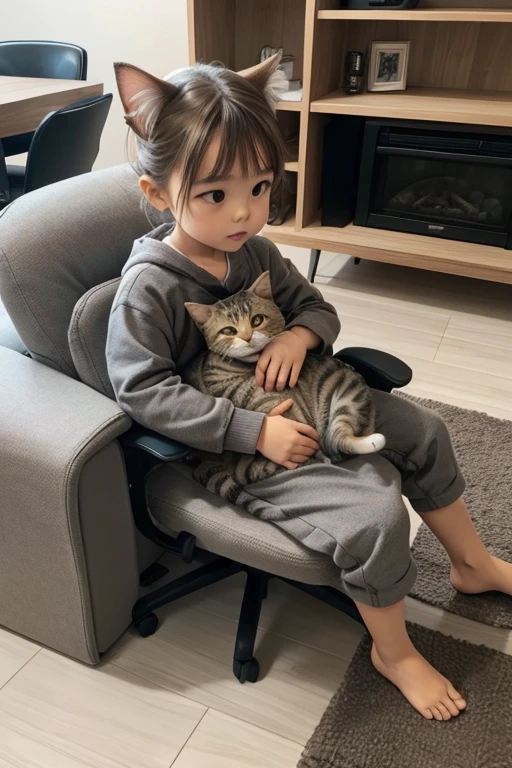 Anime, menino de 10 anos cabelo curto com um cachorro um hamster e um gato na sala, de casa, na rua, e na floresta --auto