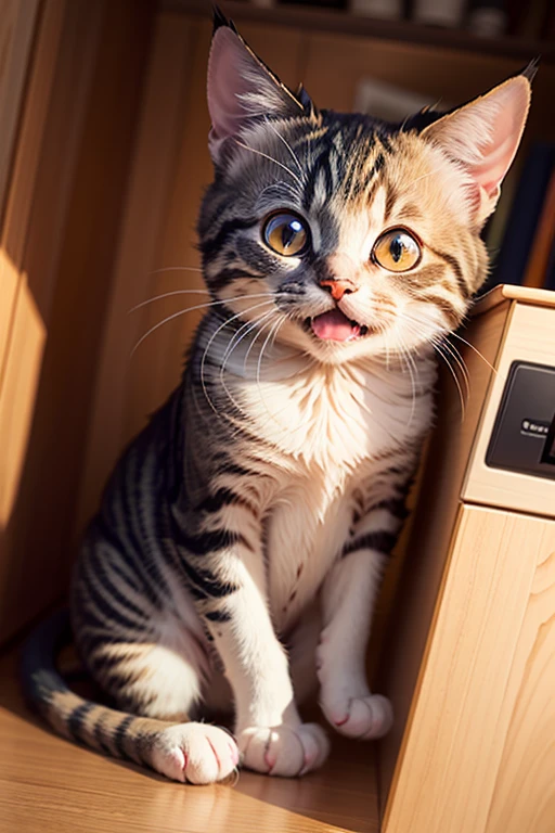 Translation result Surprised cat, cute