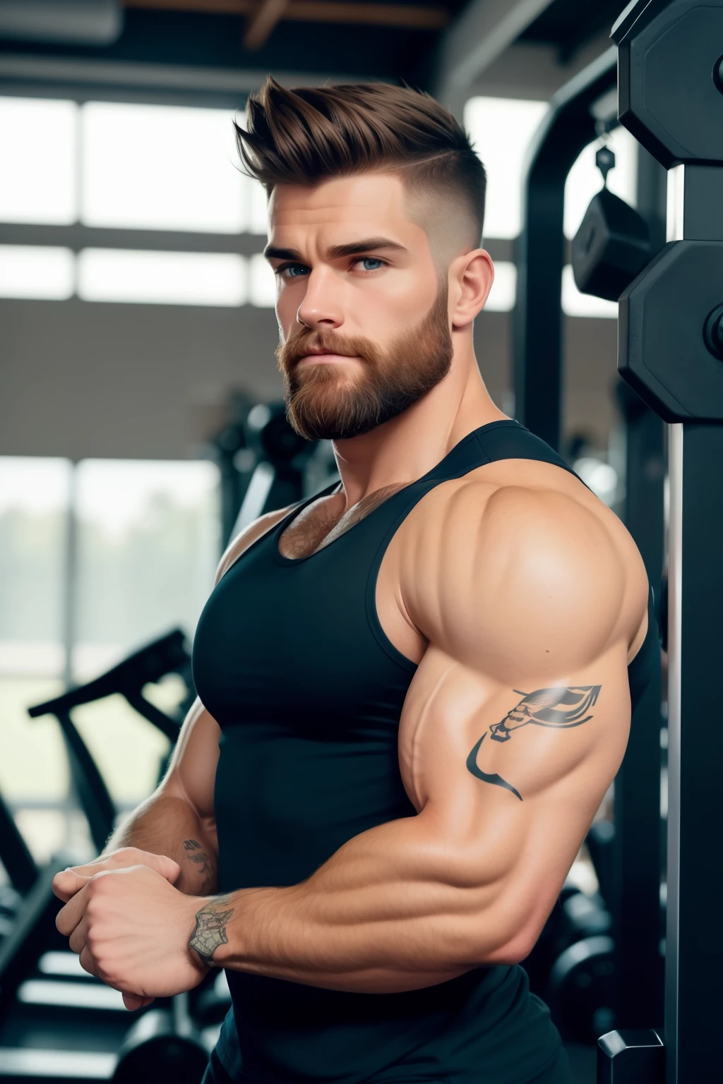 Muscle god teen beard
