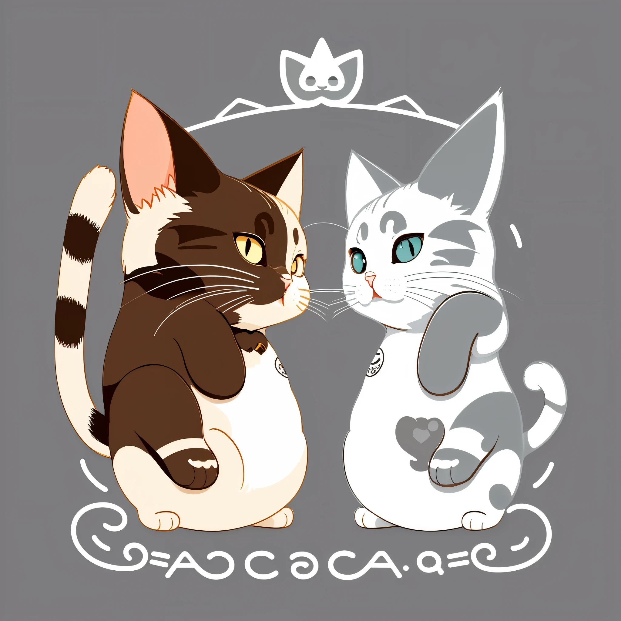 cat cafe, logo, vector, line art, design, inspiration, straight, symmetry,