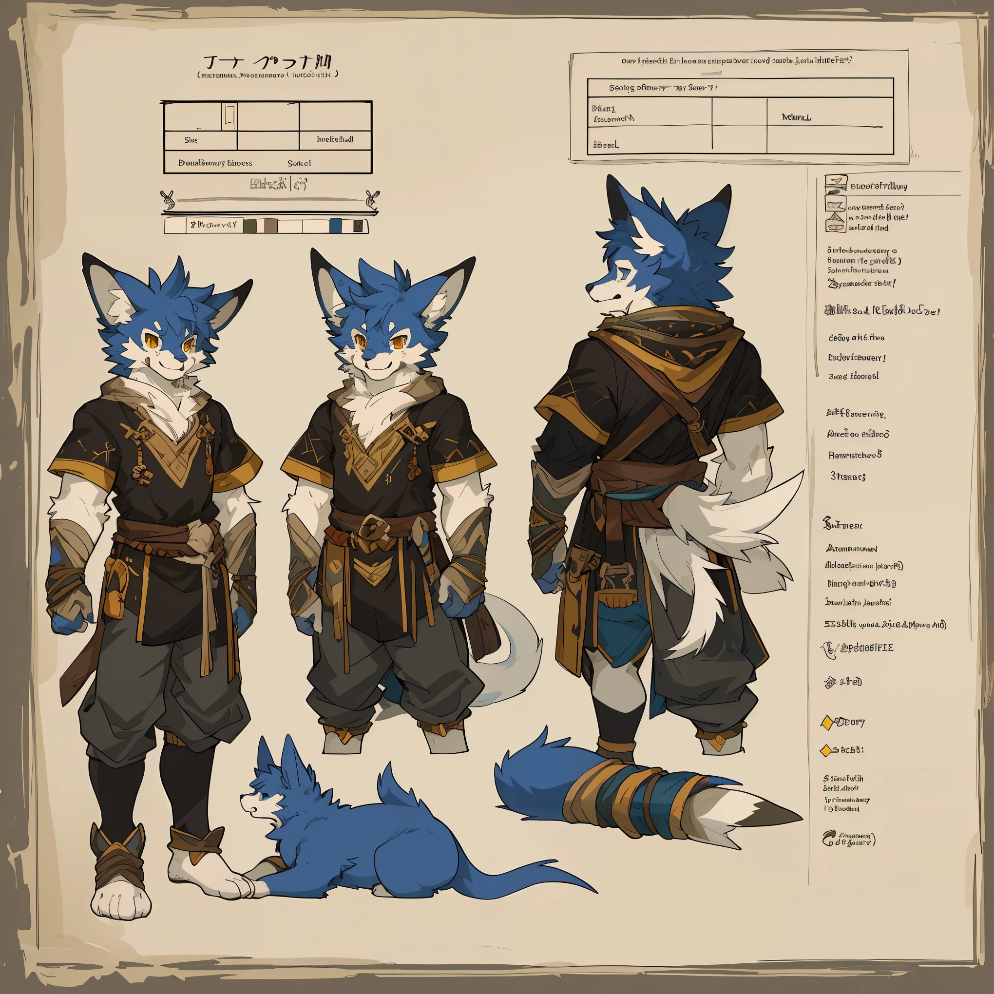 cover page, highres, top quality, best quality, paid reward available, unparalleled masterpiece, perfect artwork, absurdres, High-quality illustrations(style of final fantasy)(concept art, character sheet)perfect anatomy(handsome boy, kemono)(furry anthro),