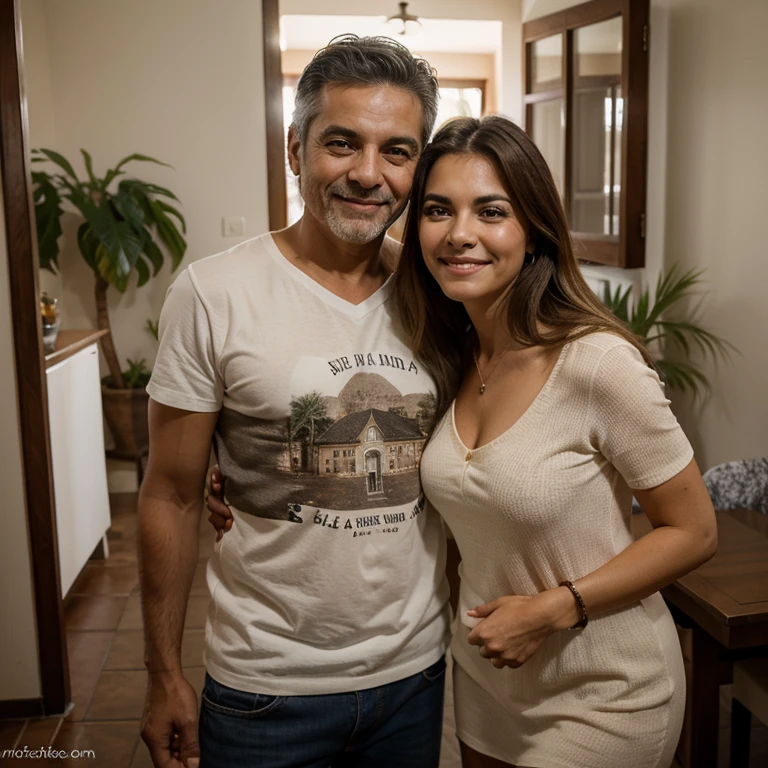 very beautiful wife of 25 years, Cara de amor, Rostro respetuoso, feliz, dando la bienvenida al marido a casa