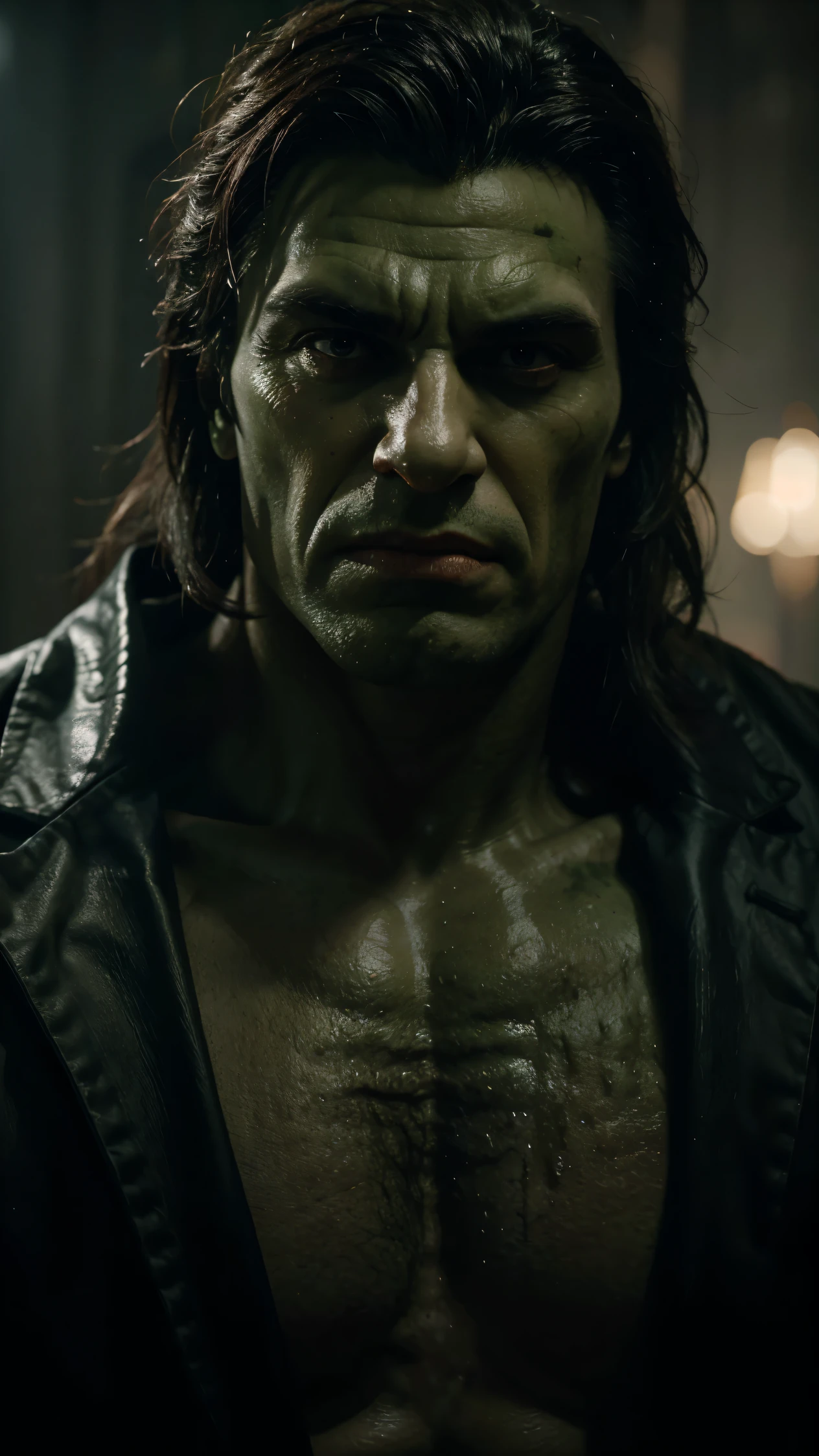 Hulk become Dracula, full face, good quality, unreal engine 5, wallpaper, colerful, highly detailed, 8k, soft light, photo realistic
