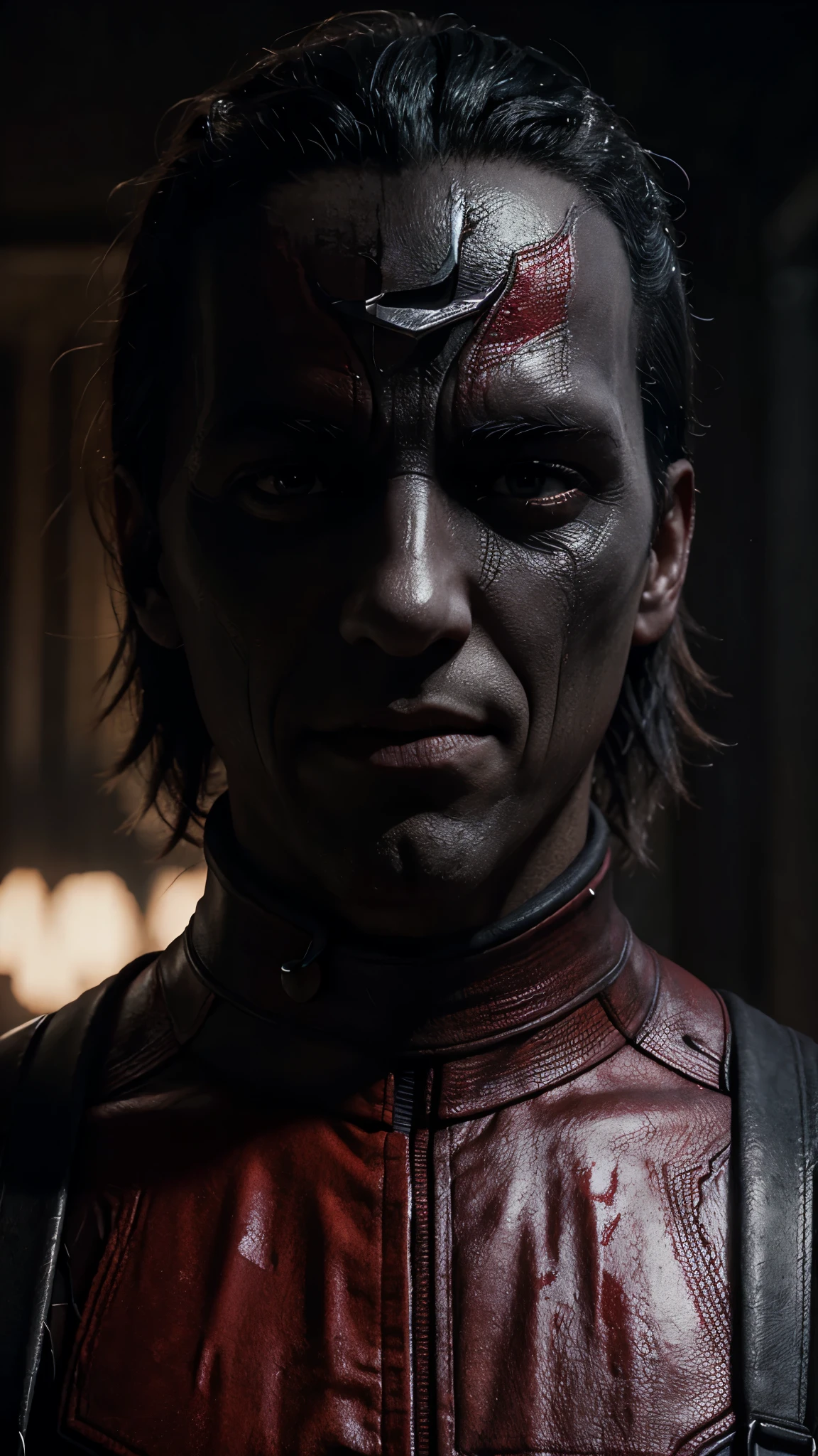 Deadpool become Dracula, full face, good quality, unreal engine 5, wallpaper, colerful, highly detailed, 8k, soft light, photo realistic