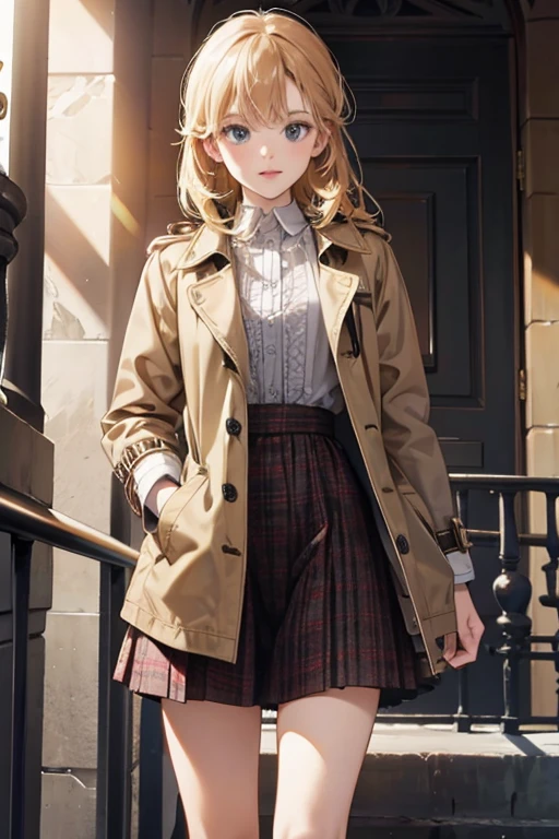 wearing Burberry