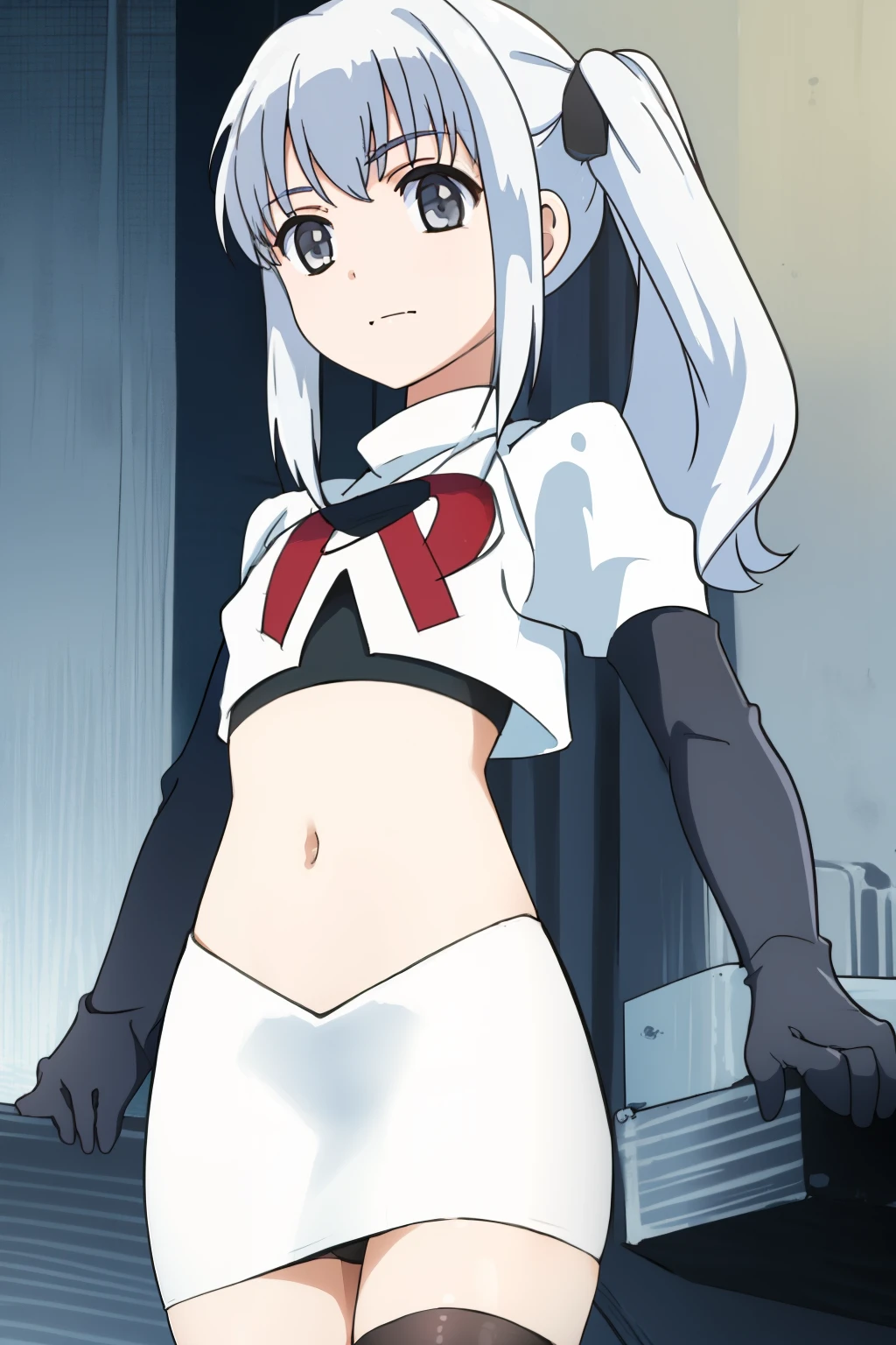 Anime color,Rumi Usagiyama, 1girl, solo, animal ears, dark-skinned female, long hair, rabbit ears, dark skin, mirko, red eyes, white hair, rabbit girl, very long hair, masterpiece, expensive quality, very_expensive_solve, big_file size, full color,(completely nude:1.2),pussy,niplles,(vaginal sex:1.2),(toddler:1.6),(chibi:1.3),(flat chest:1.5),