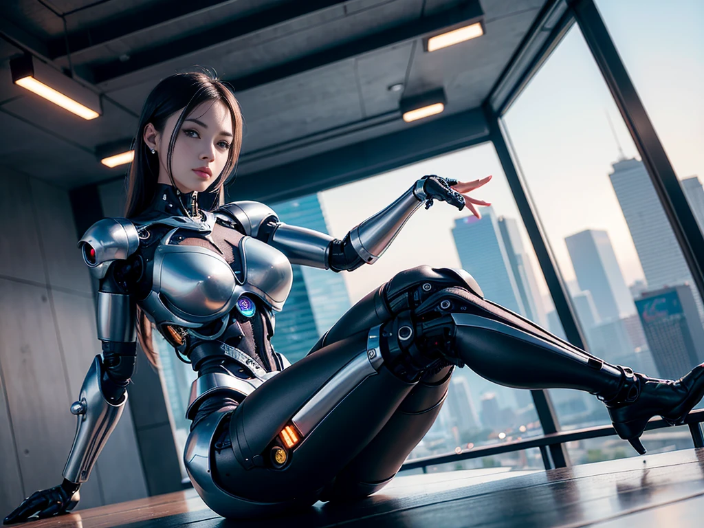 1 girl、Beautiful young woman、Big Breasts、Full body portrait、Tight white full body suit、Anatomically correct body structure、Anatomically correct fingers、Eating a banana、smile、Very detailed、4k、8k、High resolution、masterpiece:1.2、Super detailed、Photorealistic、Photorealistic:1.37、HDR、UHD 、Studio Lighting、Ultra Definition Painting、Sharp focus、Physically Based Rendering、Detailed Description、professional、Bright colors、Bokeh、Full Body Portrait、cute、cute、Adorable、colorful、Shiny、Shiny、Glowing Skin、Perfect Skin、Captivating eyes、Luscious Lips、Big Breasts、Provocative pose、erotic、dynamic、Whimsical、Whimsical、Playful、fun、Hilarious、happy、Vibrant、bright、Magic