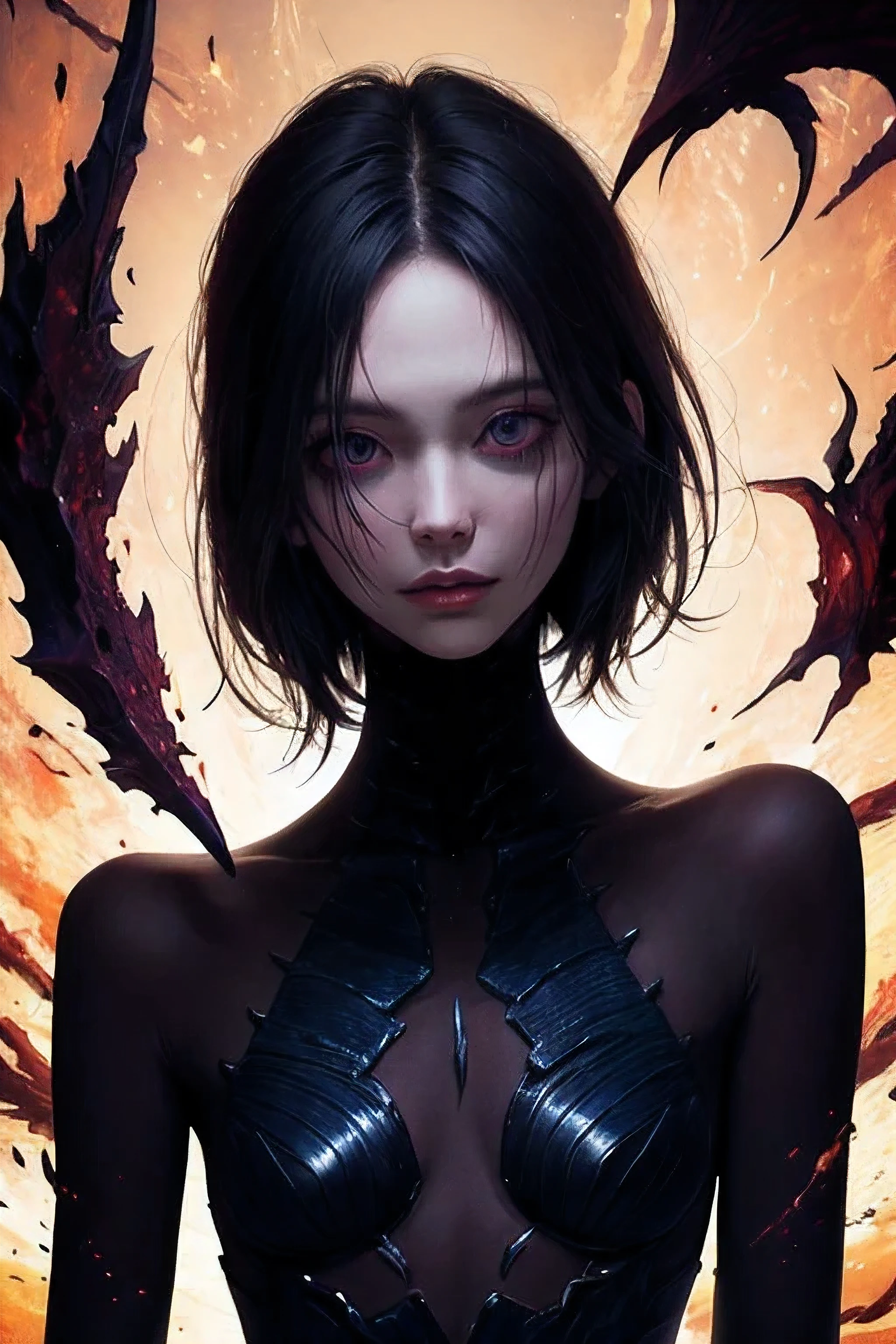 amazing acrobatic artist painting by risuii, in the style of otherworldly grotesquery, digital fantasy landscapes, caricature faces, decaying landscapes, precisionist art, jagged edges, realistic hyper-detail --ar 51:91 --uplight --q 2 --s 750 --v 5.2