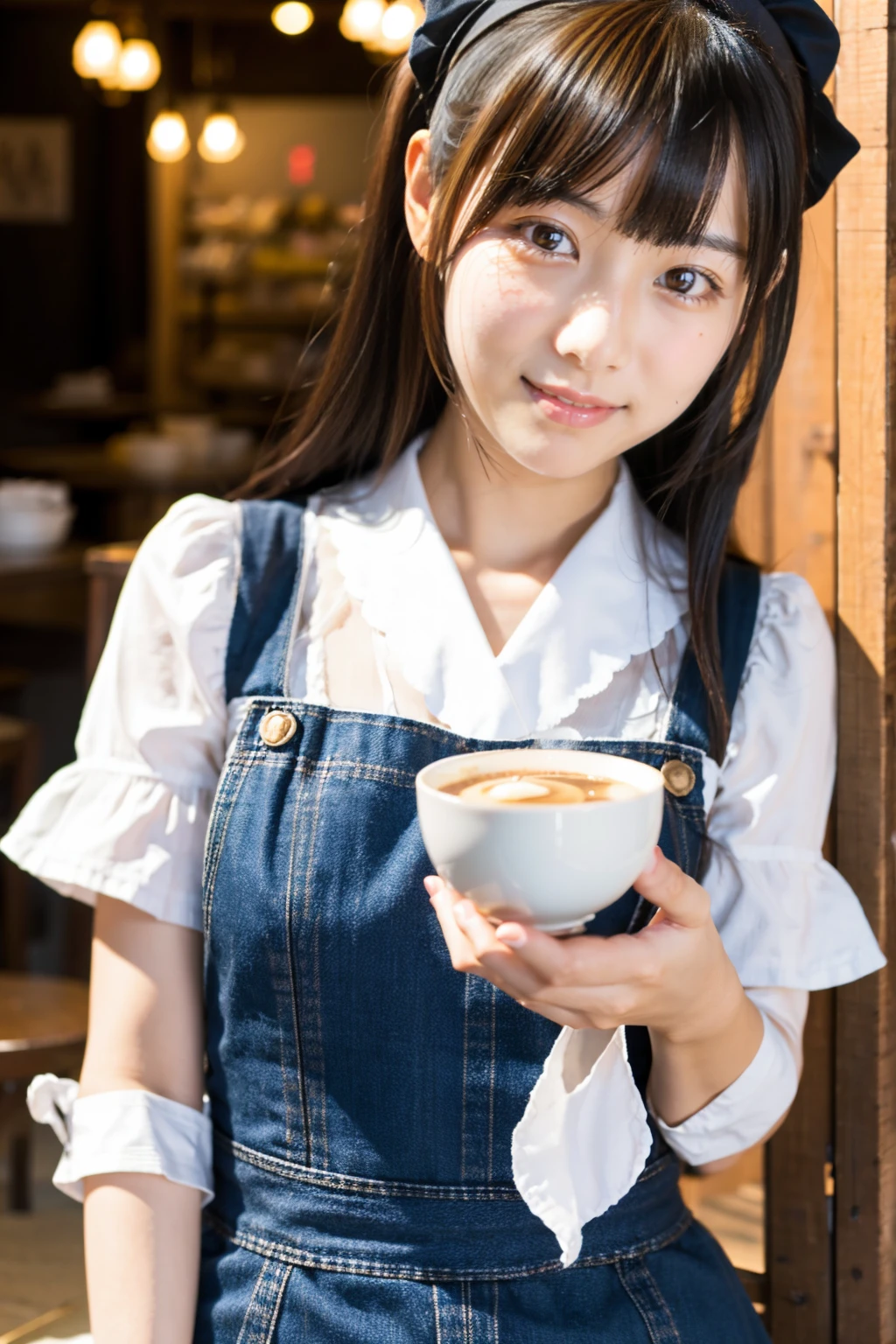 Japanese beautiful girl、cafe clerk、21 years old、Maid clothes、