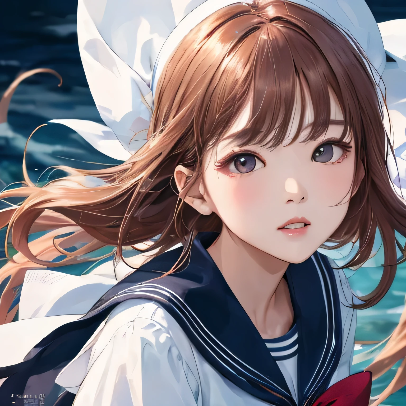 highest quality、High resolution、8K、Beautiful sailor color curve