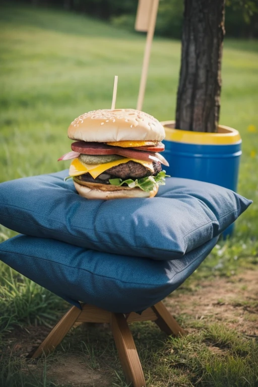 Lovely,Simple,tenten,bonfire,blue grass,Quiet,Comic style,burger food,logo