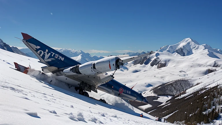 cargo plane crashed into snow-covered mountain
