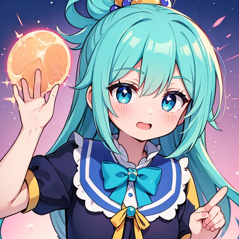 Aqua de konosuba de quatro e completamente sem roupas