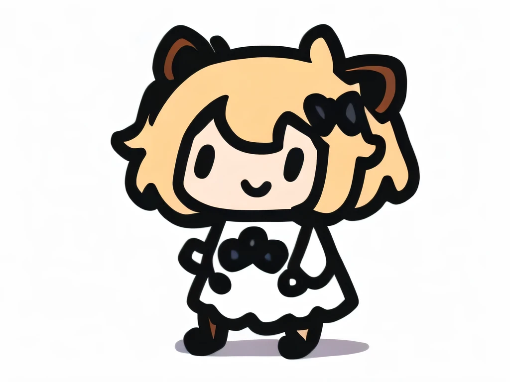 White background,full body display,Cute girl eavesdropping