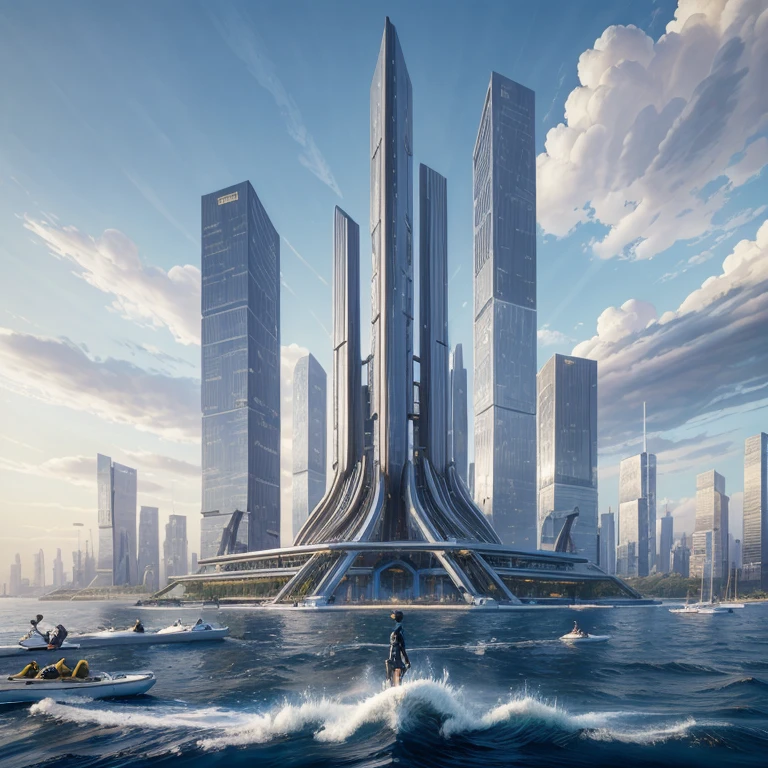 master piece, best quality, 8k, ultra-detailed, realistic,
professional lighting, realistic shadow, fine details, Golden ratio, high detail, Photorealism,
morning, The morning sun is shining,
town by the sea, multiple skyscrapers, future,
Stylish, beautiful starry sky, beautiful planet in the sky, Design based on white
huge stadium, rocky island, Landmark,
originality,
cyber punk, futuristic, huge floating structure,
