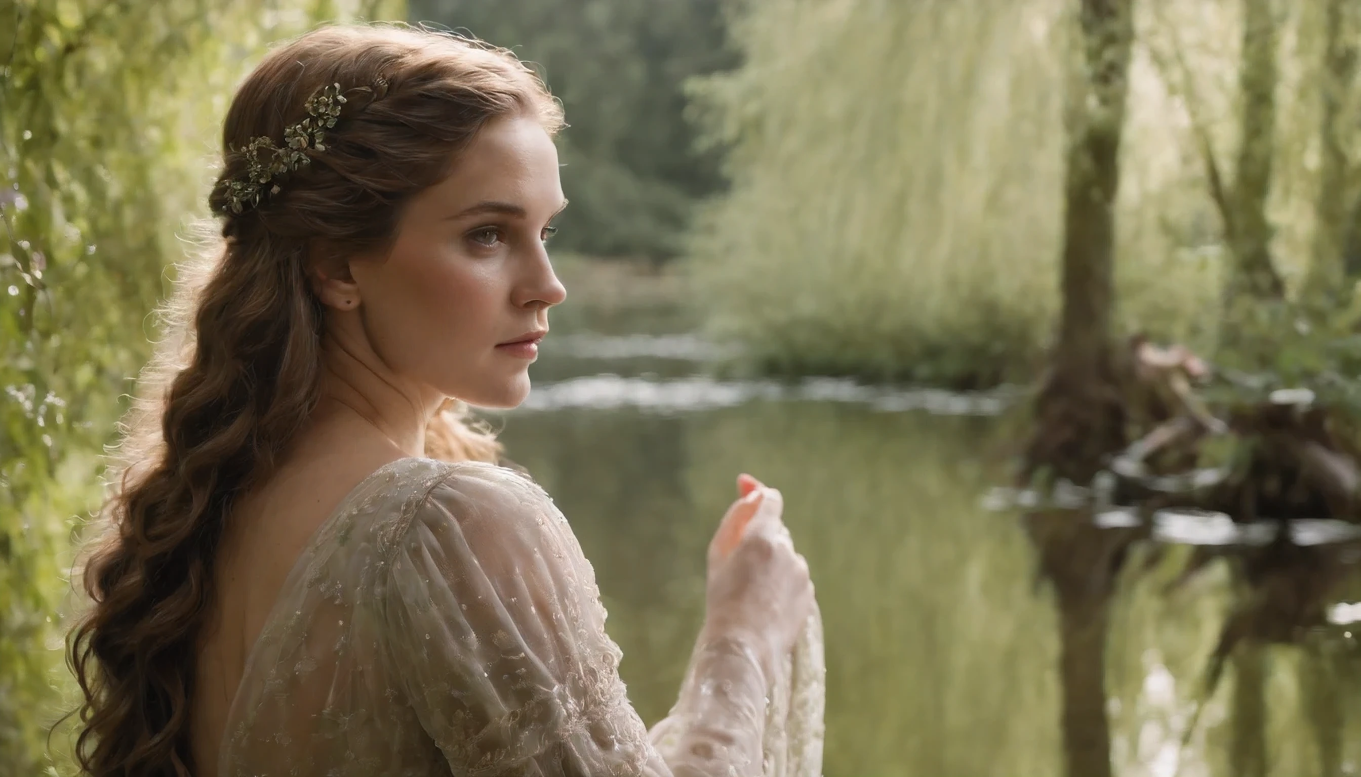 I gesture enthusiastically, nearly upsetting my pewter goblet as I describe the spellbinding forest pond surrounded by weeping willows that I stumbled upon. Lady Avalon listens intently, emerald eyes sparkling with interest as she savors this rural tale.