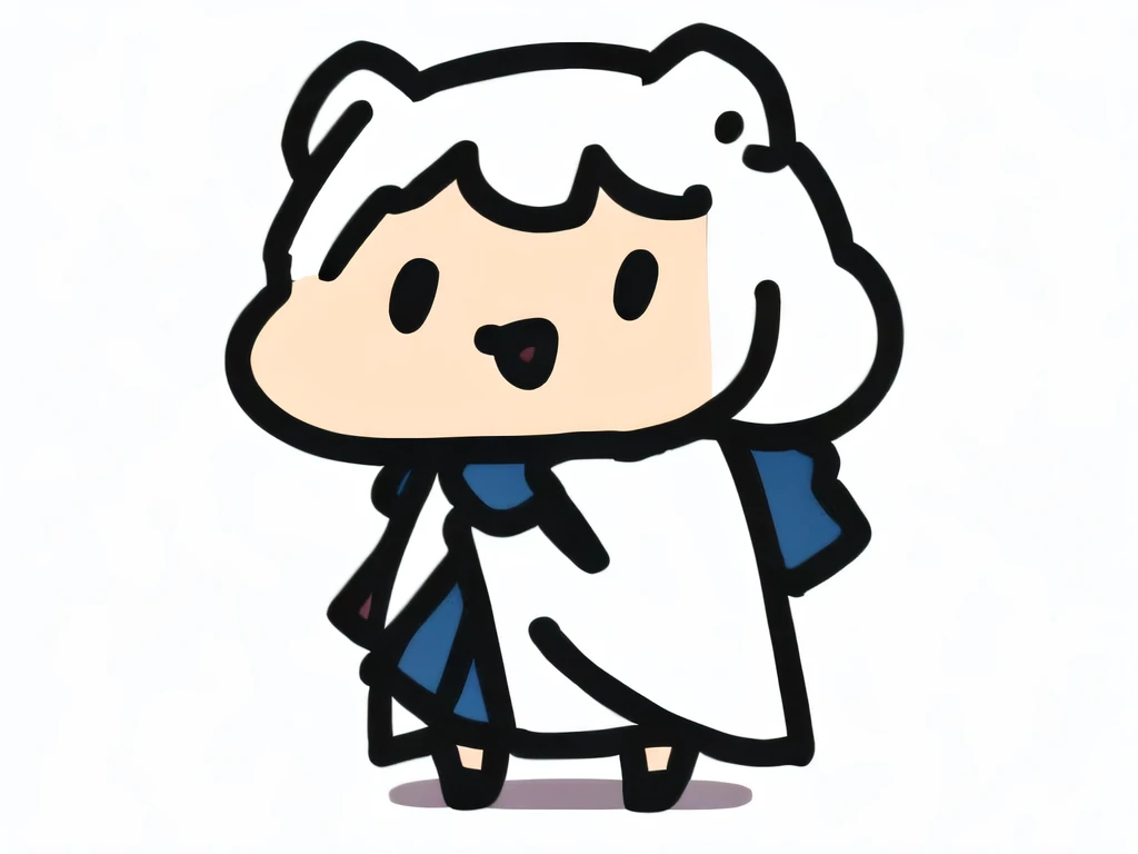 White background,full body display,old researcher