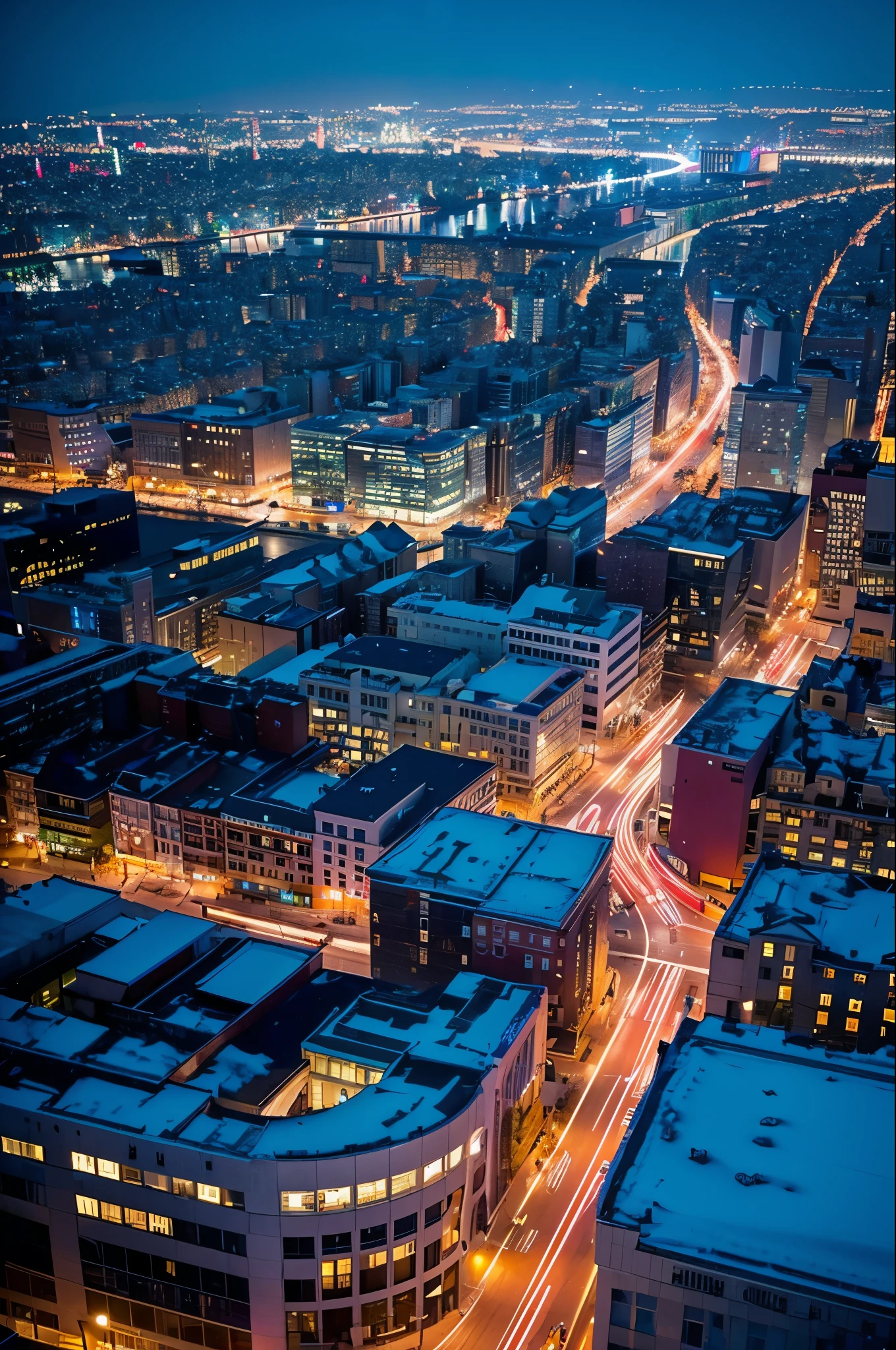 (8k, original photo, best quality, masterpiece:1.2), (actual, photo-actual:1.37),1 girl,(kpop idol), (Egiosar:1),Lovely,city View, night, winter, snow, professional lighting, photon mapping, Radiosity, Physically based rendering,