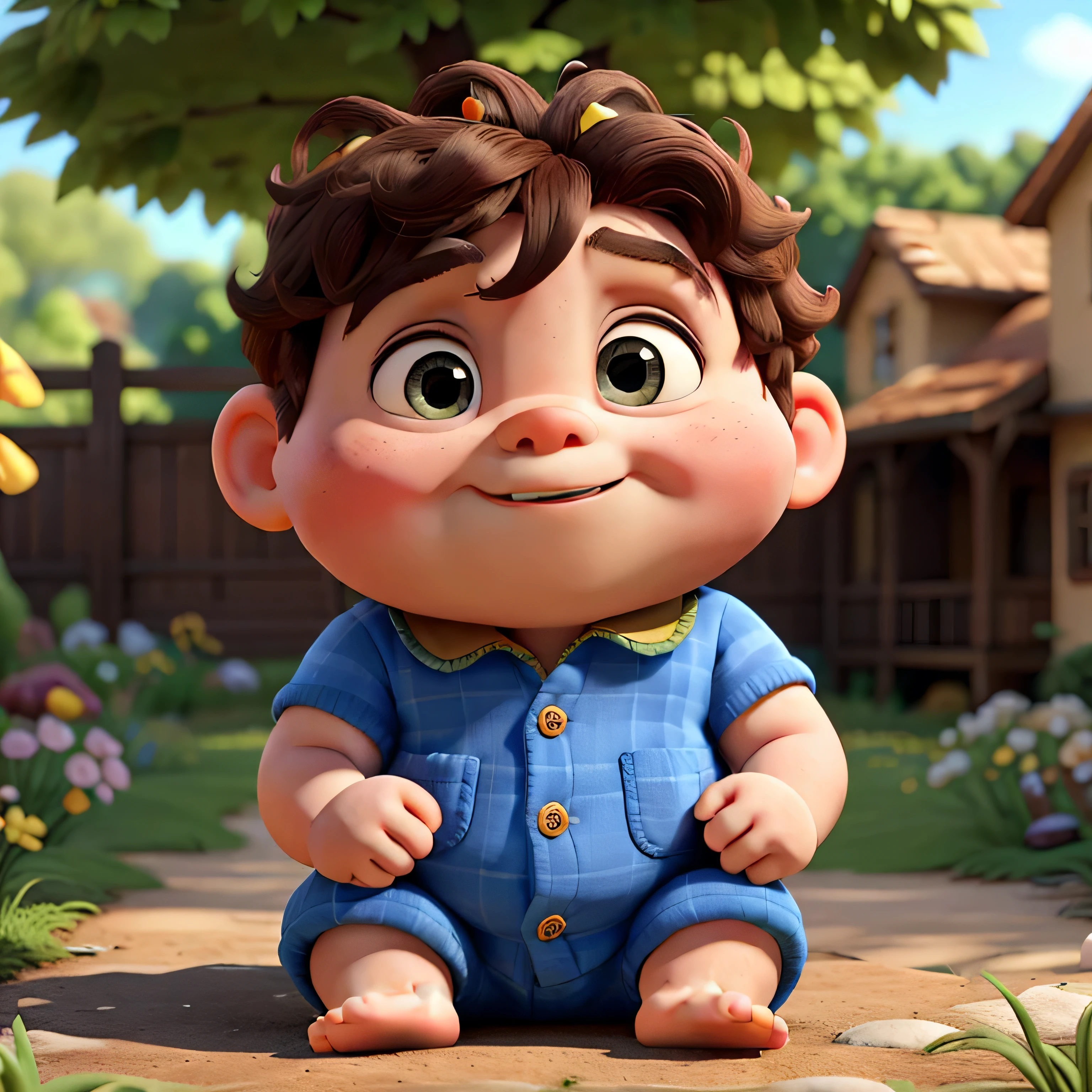 royal male : majestic prince, In the arms of a loving nanny, clothed in the finest silk and velvet, His little head is adorned with a golden crown, Sitting on a luxurious throne in the middle of a lush forest, sunlit garden.
3d male babyghly detailed and realistic 3D model of a newborn unded, chubby body, wrinkled skin, And there's a curious look on his face.. He is wearing cute clothes with small buttons and soft fabric。.
Baby clothes: Assort of cute things, colorful costumes for happy, chubby baby. Each work