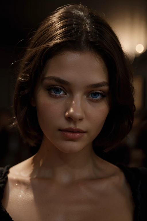 beautiful, face, woman, model, blue eyes, close up, dramatic, rembrandt, lighting, full lips, model , vogue, lighting, fashion