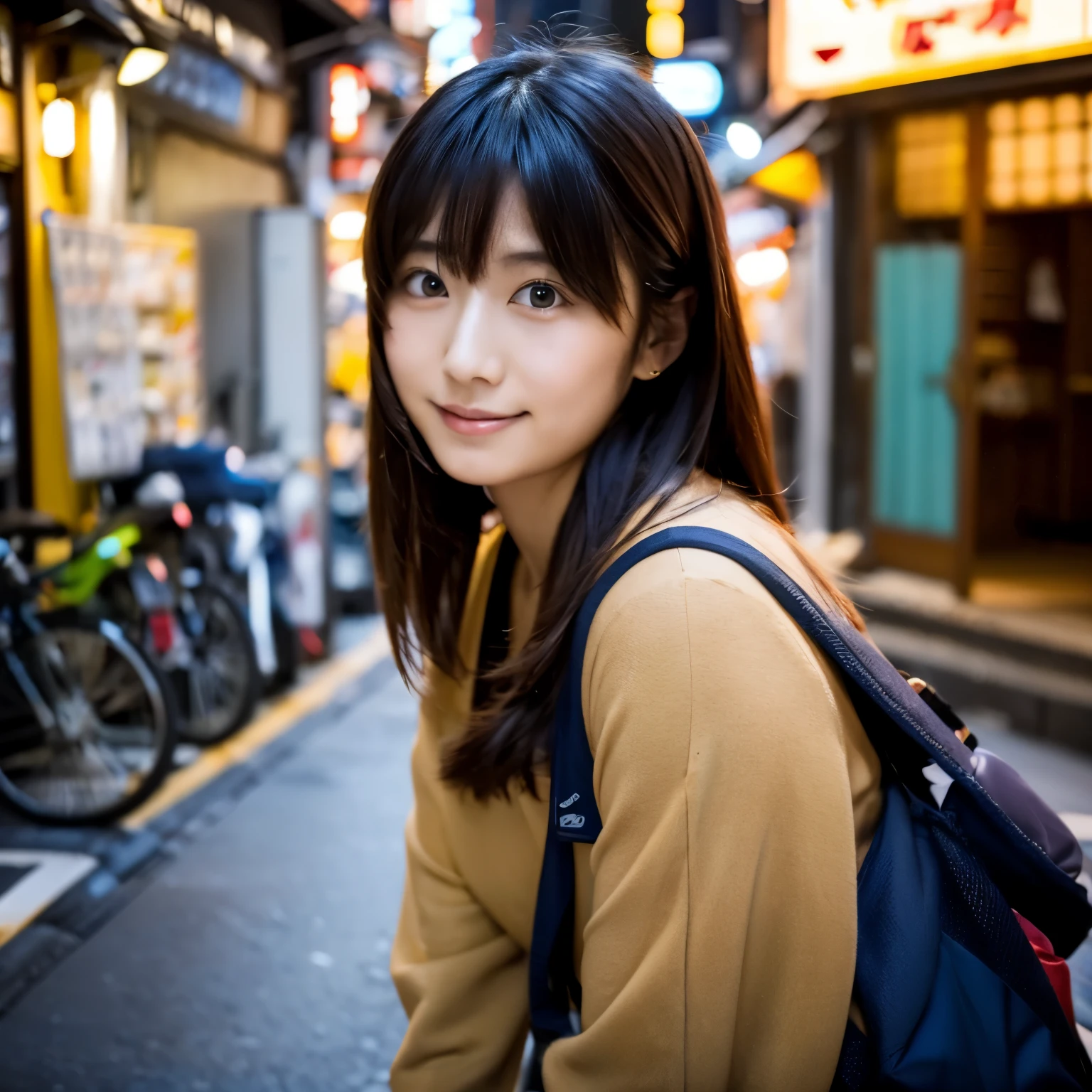((Highest quality)), ((masterpiece)), (detailed), Japanese,Street Corner,Beauty,OL,Tokyo