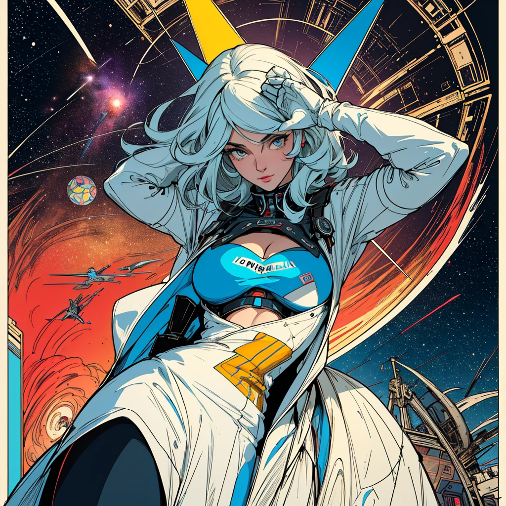 (８K　best qualtiy　​masterpiece:1.2)　Woman in black rubber suit　full body Esbian　blondehair　(eye brows up:1.5)　Sleeveless　Ultra High Leg　Big big ass　Bewitching thigh　open the legs widely　blue eyess　Face very detailed　Beautiful detailed ultra４ｋeye　(white backgrounid:1.2)