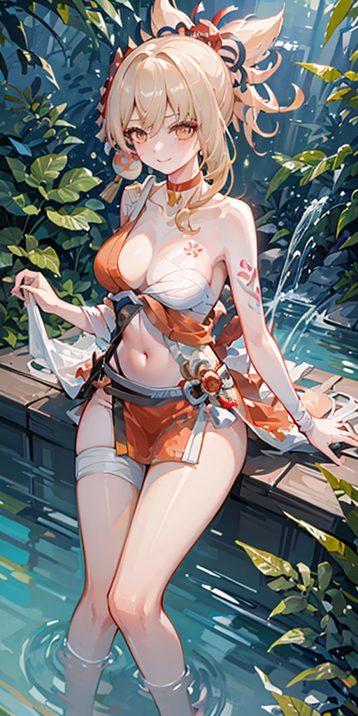 两人的左侧乳房挤成一条缝 2 girls of the same height smiling in the water in the bathtub,No teeth exposed. Female twins, bright colors,natural lighting, best quality, Chest to chest, hug each other with your arms'waist, sunny masterpiece, Navel exposed, blush, Navel exposed, swimsuit, full, super, Breasts next to each other, firm and slender big breast 美丽的身材 明亮的色彩 2 girls 两个女人 两人并排站着 用左手搂着对方的腰